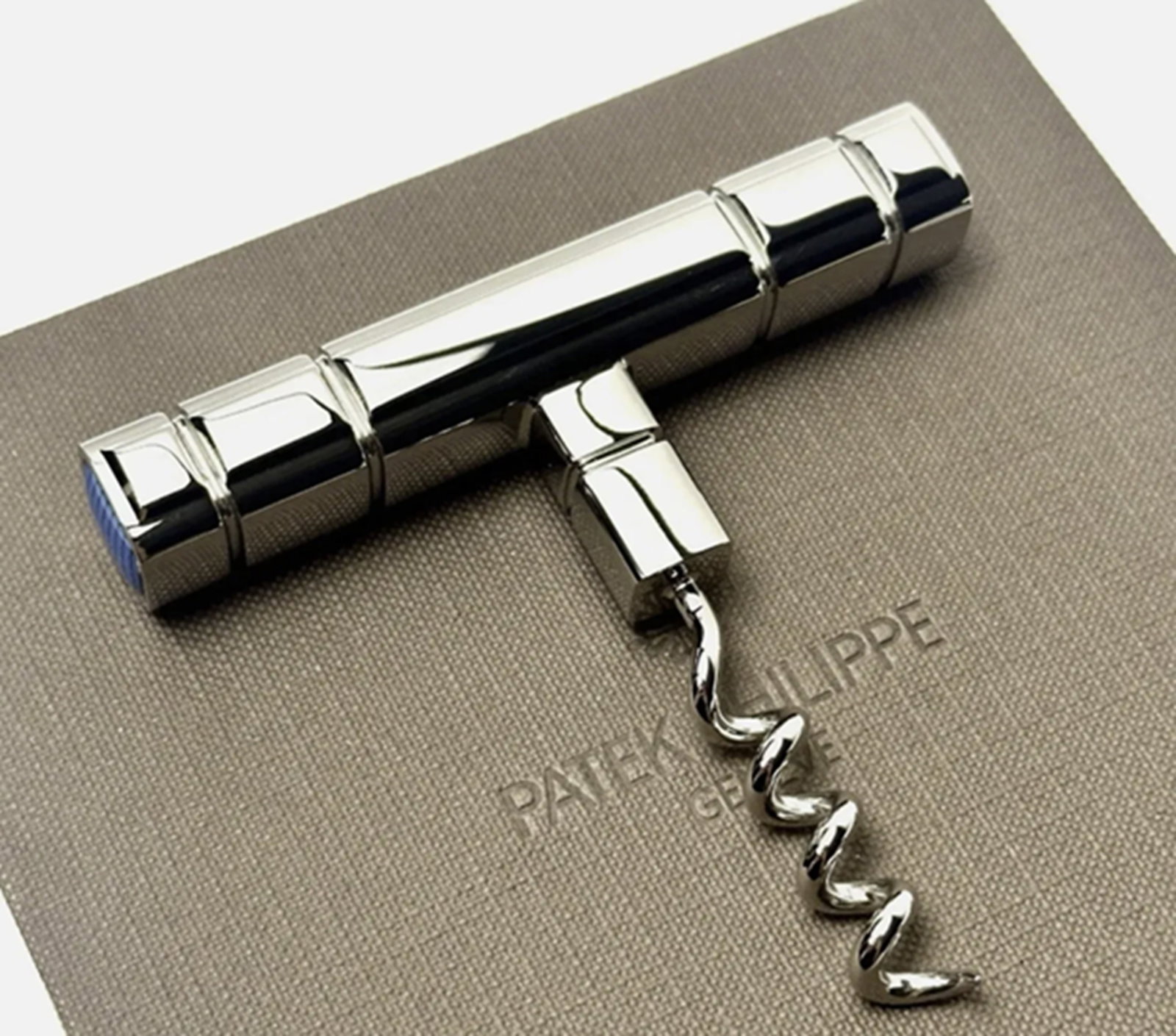 Patek Philippe Wine Corkscrew Bottel Opener With Box: Patek Philippe Wine Corkscrew Bottel Opener With Box Measures approx 3.5 inches wide come with box