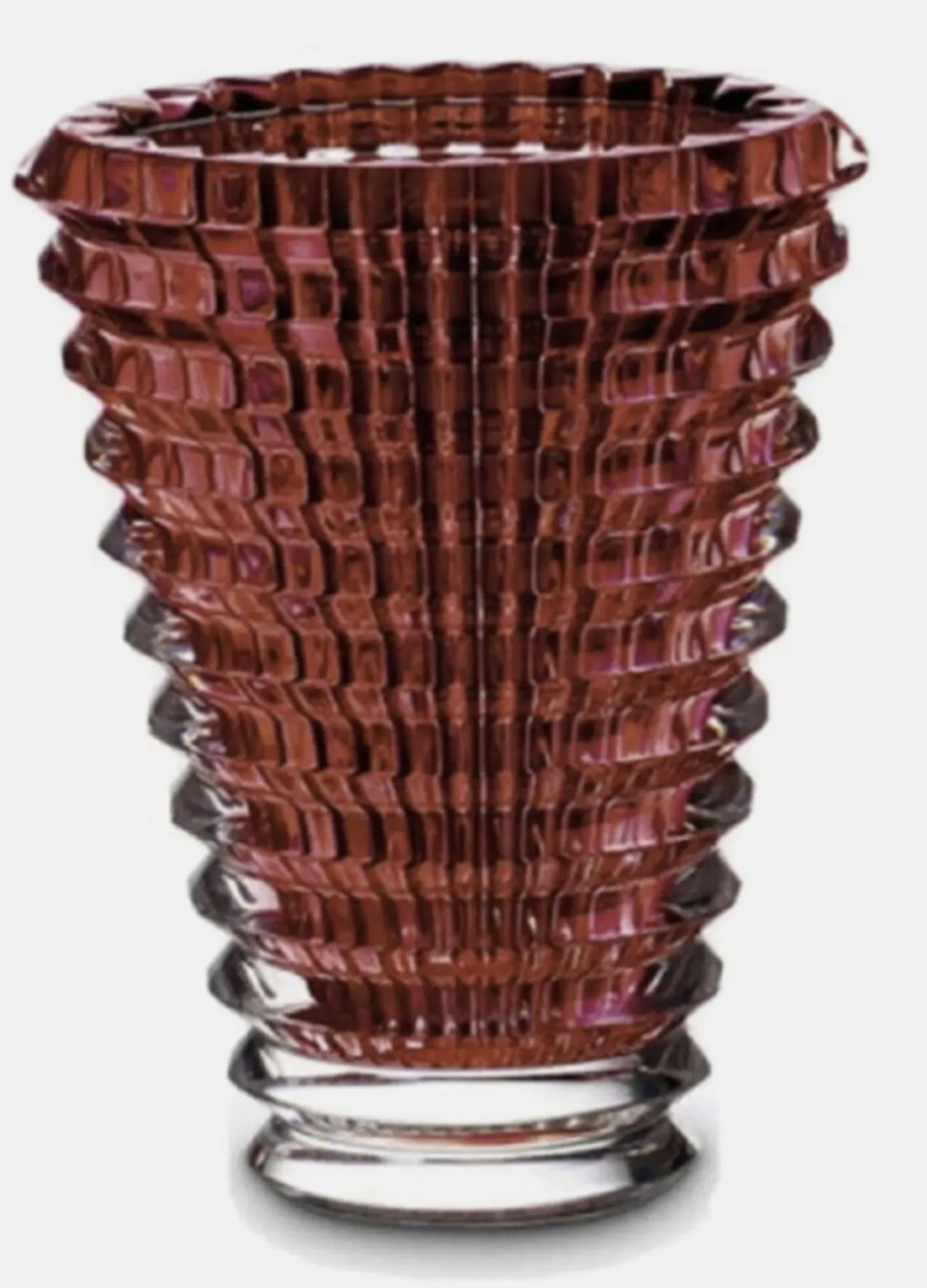 Baccarat Signed Crystal Red Eye Vase made in France NEW IN BOX! - 4