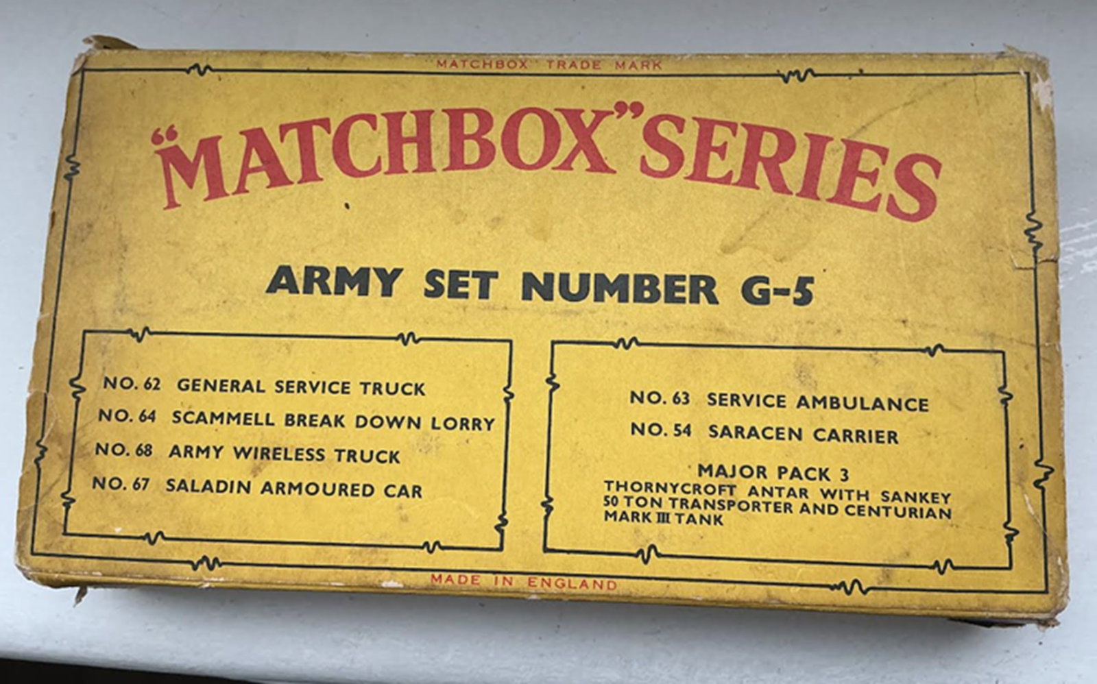 Matchbox Lesney Gift Set G-5 Army Military Vehicles with Original Box - 6