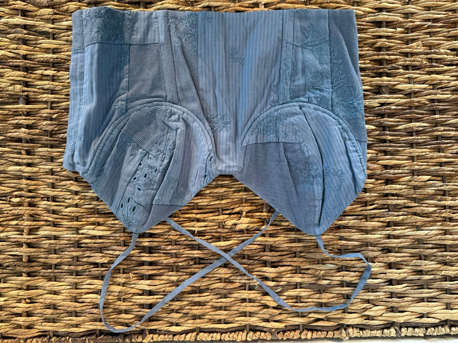 Lauren Ralph Lauren Bustier: Size 2 new bustier with lace details and side zip Faded Indigo