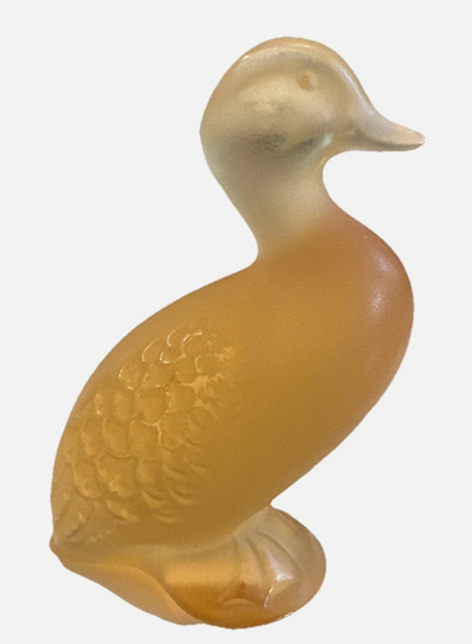 Lalique Signed Happy Duck Crystal Figurine Made in France: Lalique Signed Happy Duck Crystal Figurine Made in France. Measures approx 3 Inches High X 2 inches long by 1.25 inches wide No chips or cracks present