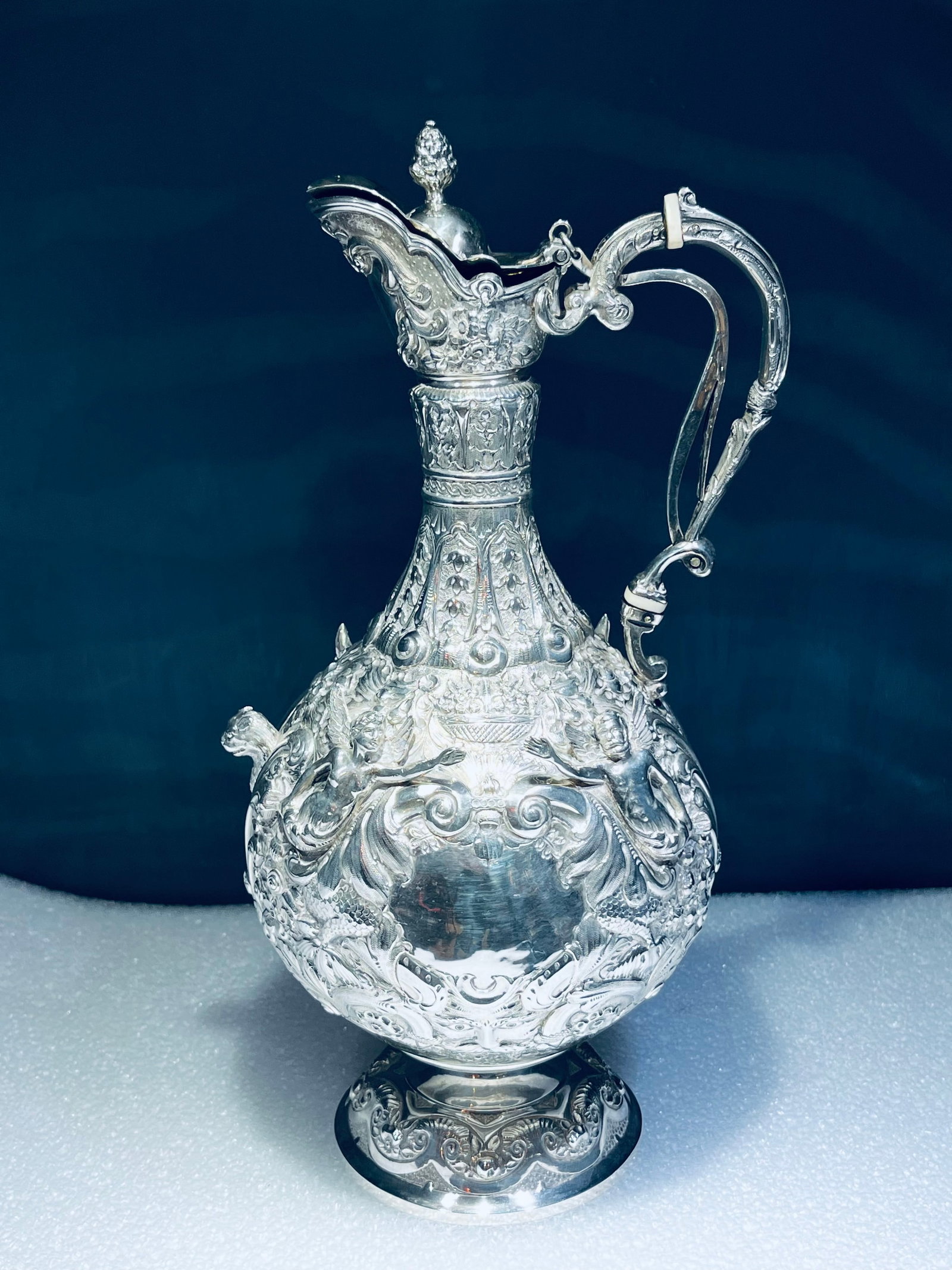 STERLING SILVER 925 ARMADAS WATER JUG PITCHER 1886 (1 of 11)