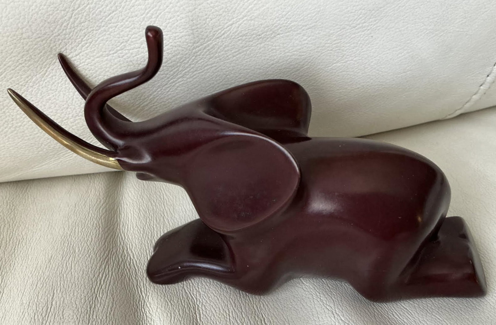 Loet Vanderveen Signed Bronze Lying Elephant Sculpture 133/2500 Figurine Statuette pair (1 of 5)