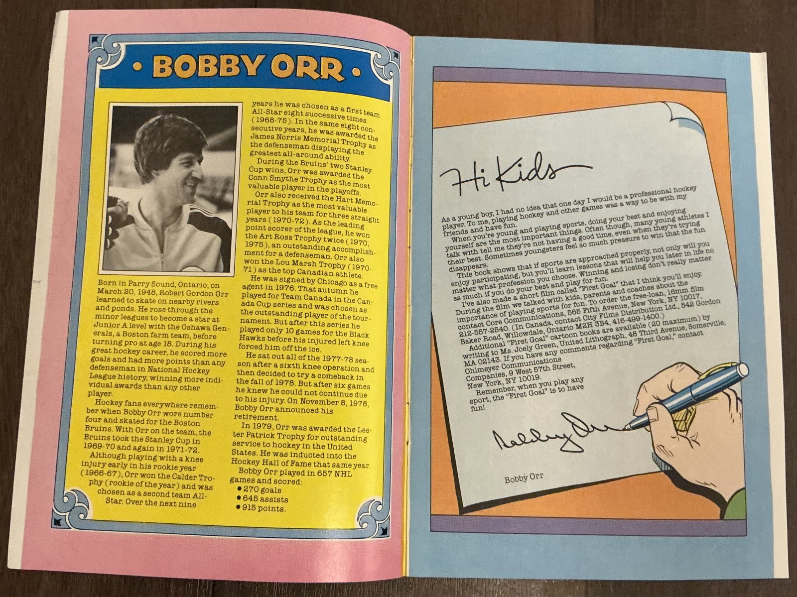 First Goal with Bobby Orr - 3
