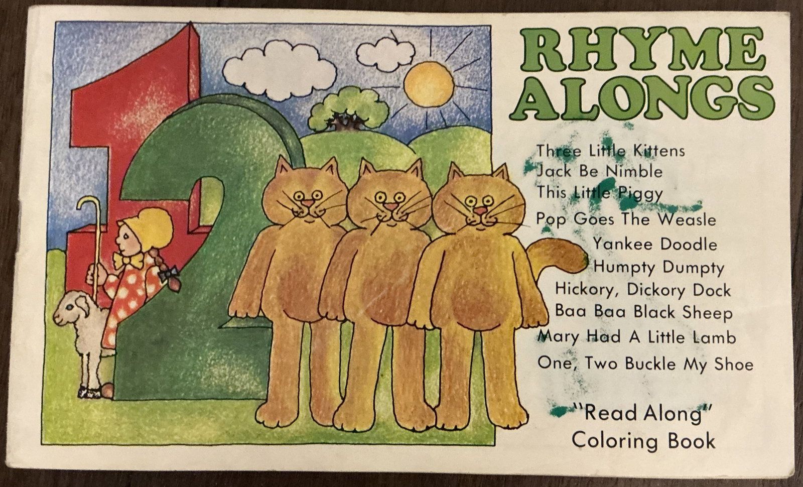 Rhyme Alongs Read Along Coloring Book Three Little Kittens Jack Be Nimble 1979 (1 of 5)