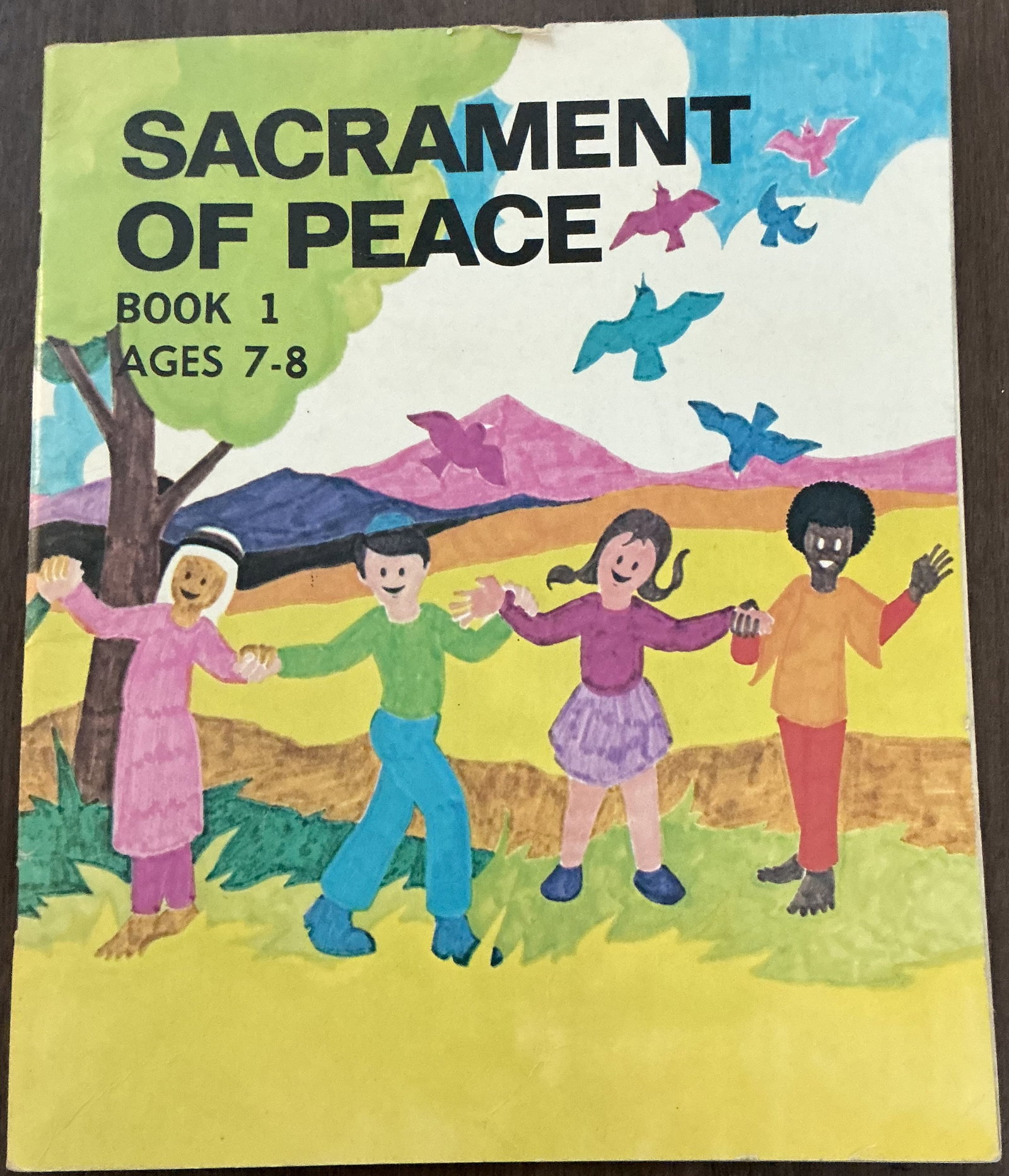 Sacrament of Peace Book 1 Ages 7–8: Sacrament of Peace Book 1 Ages 7–8 is a religious educational workbook created for children approximately ages 7–8 as part of a faith-formation and sacramental preparation program. Books in this