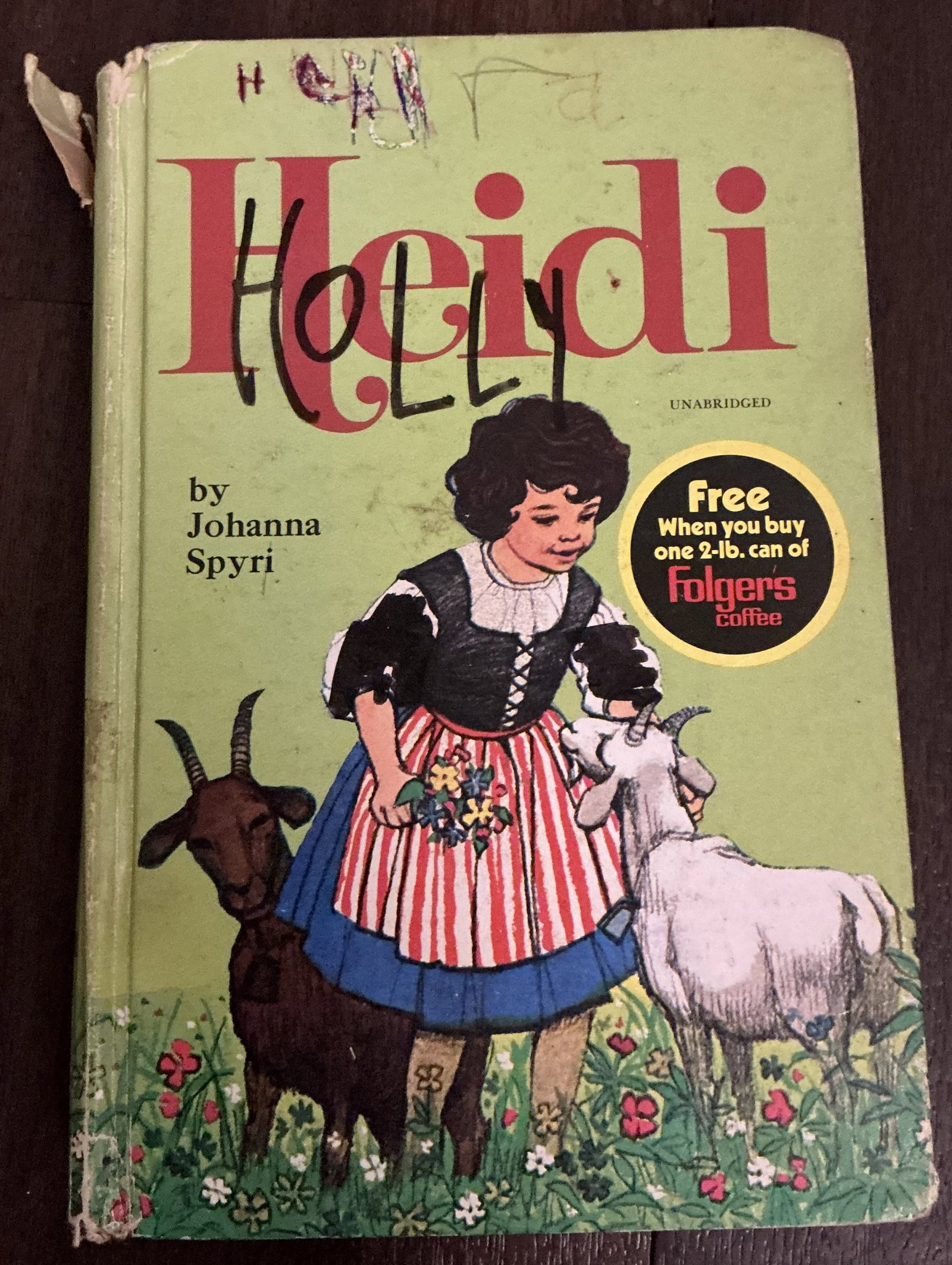 Heidi Hard Cover Book By Johanna Spyri 1970 (1 of 6)