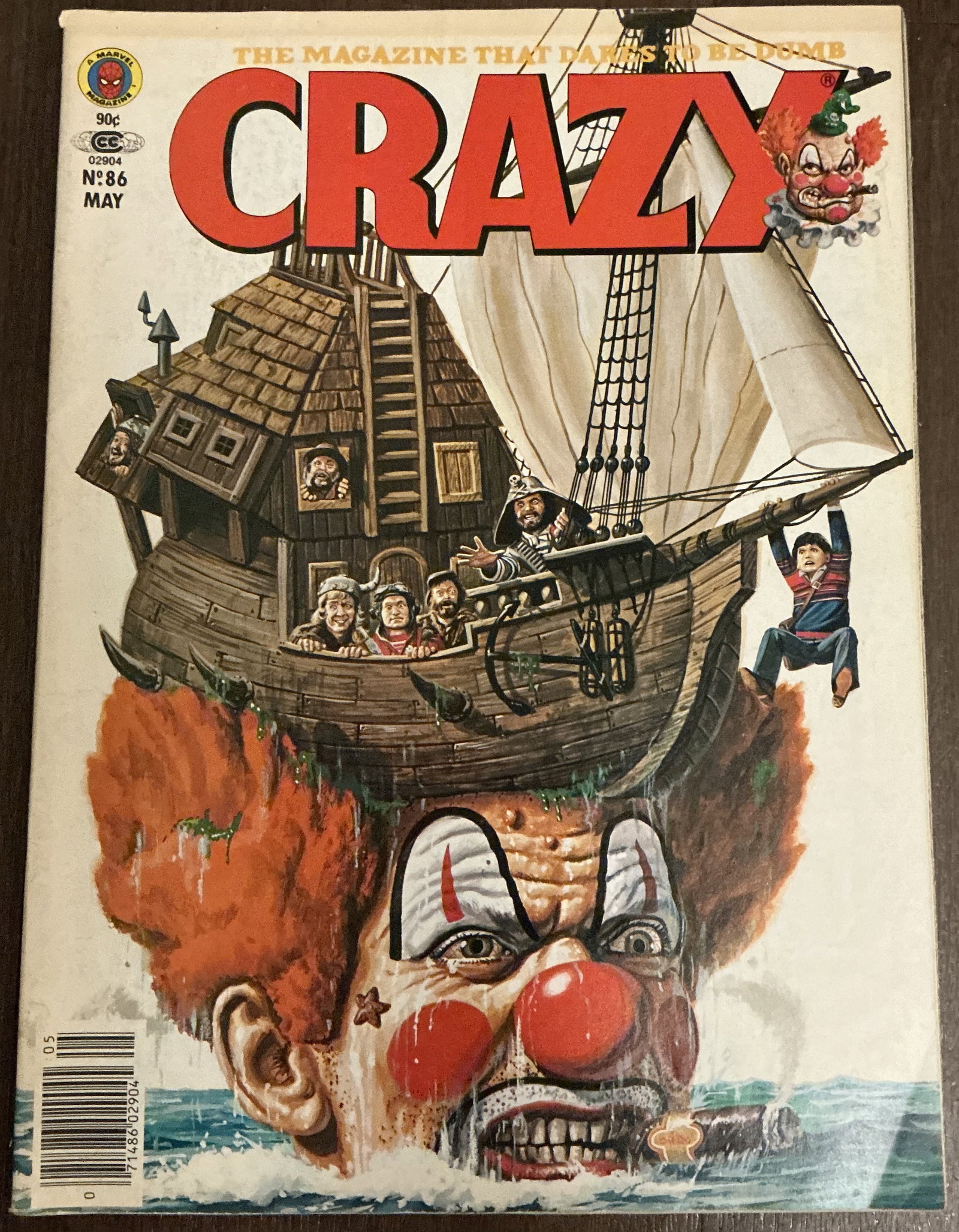 CRAZY Magazine No. 86 1982: CRAZY Magazine No. 86 was published by Marvel Comics as part of the company’s long-running humor and satire magazine line created to compete with the enormous popularity of MAD Magazine. Launched