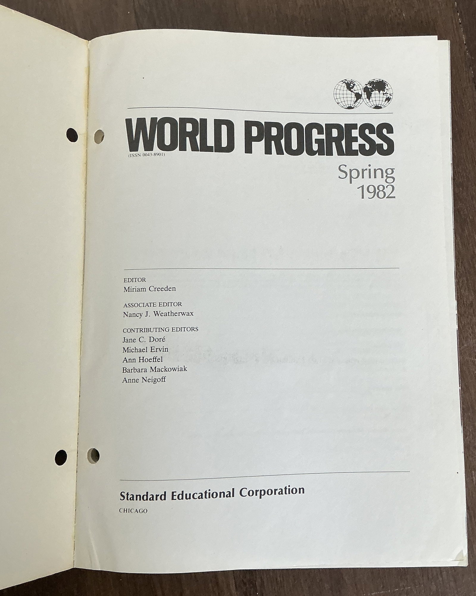 World Progress Soft Cover Book 1972 - 3