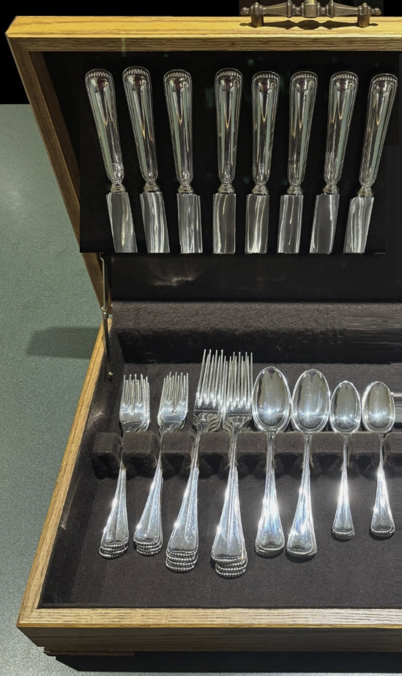 Buccellati Sterling Silver Milano Flatware Service Set of 8 a total of 40pcs Made in Italy With (1 of 7)