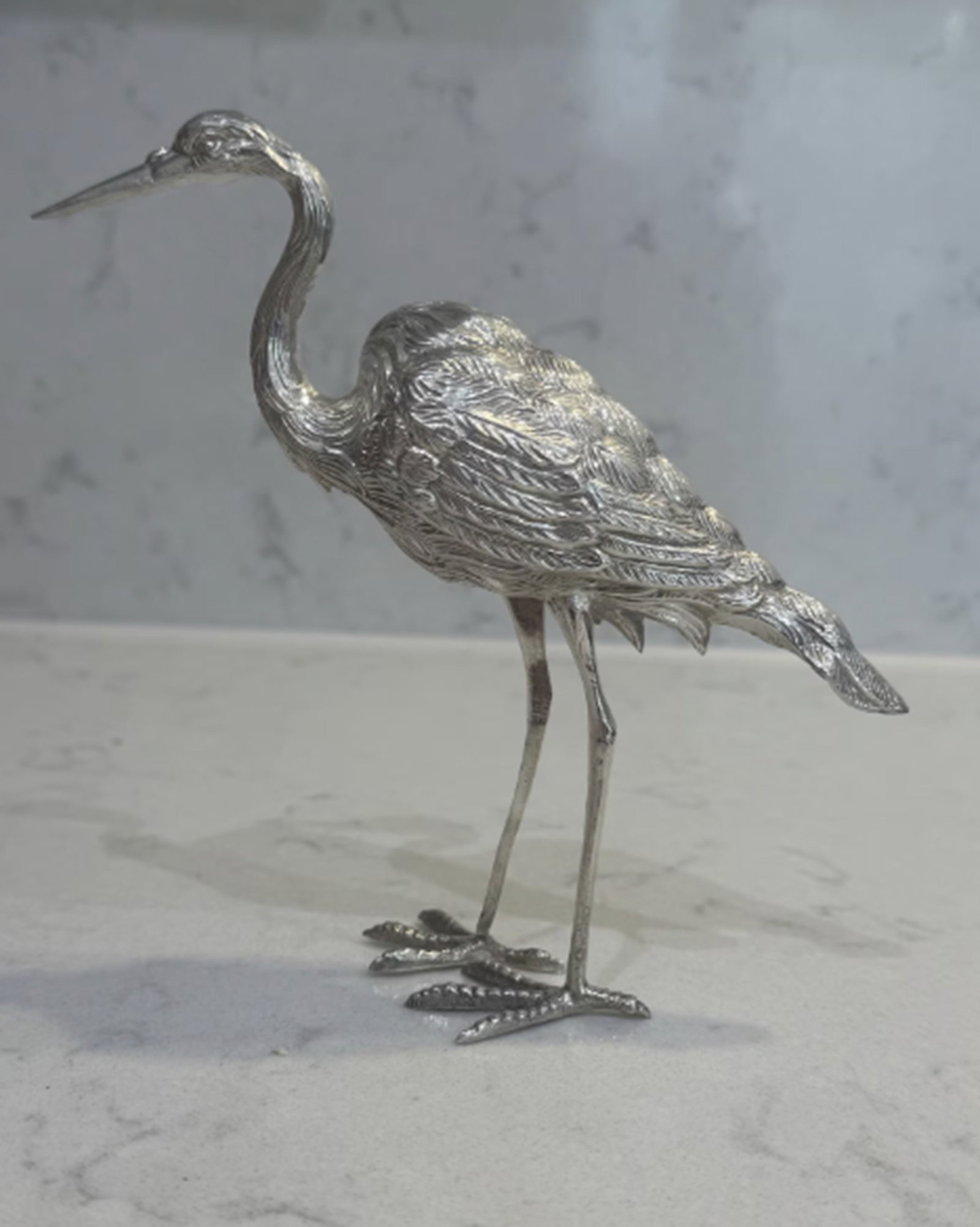 Spanish Silver 915 Heron Crane Figurine Statuette RARE FIND! (1 of 4)