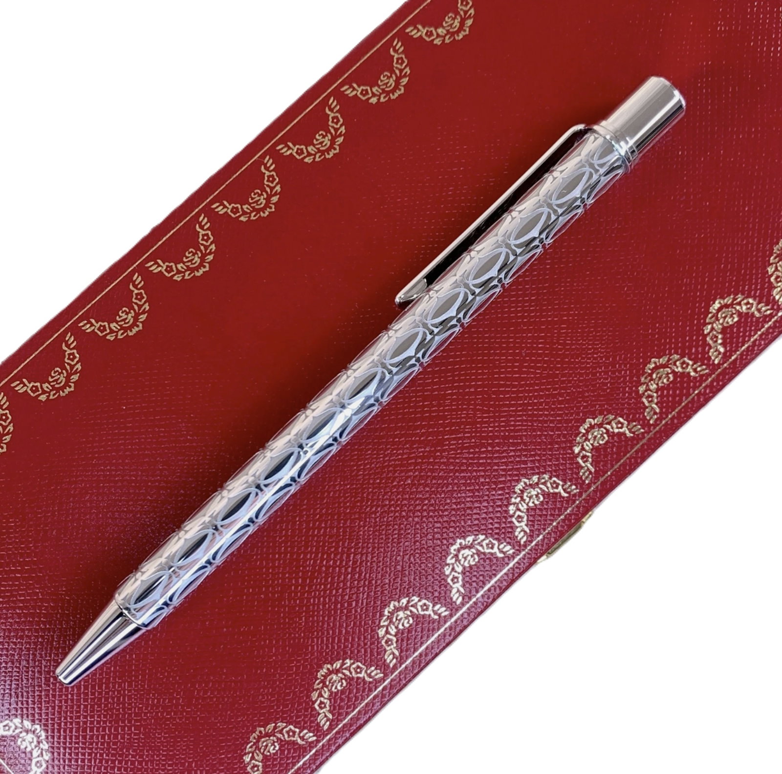 Cartier Ballpoint Pen C de Cartier Palladium with Box: Cartier Ballpoint Pen C de Cartier Palladium with Box