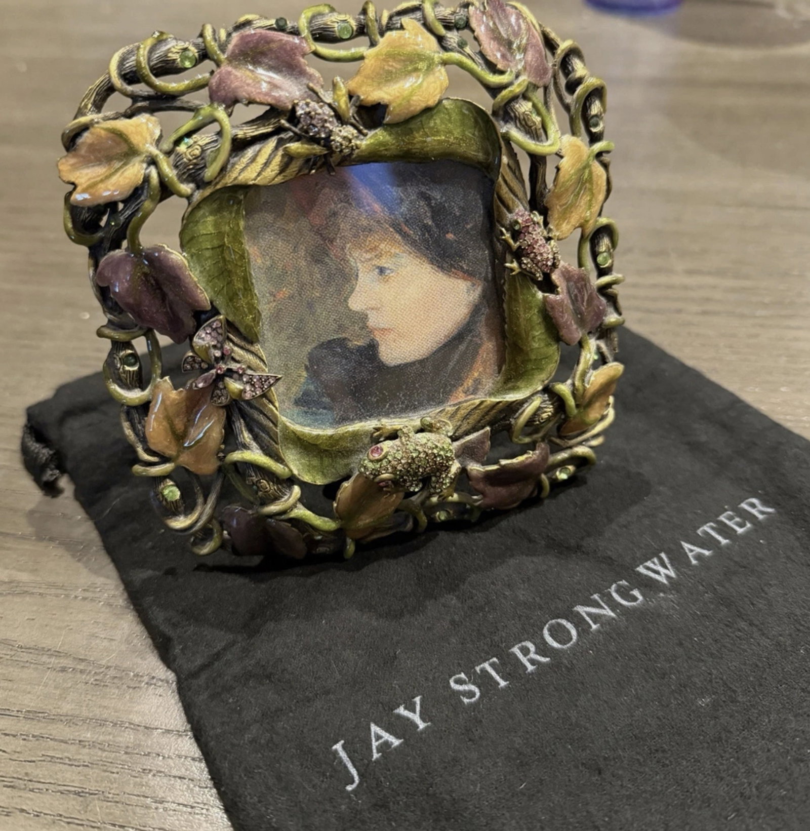 Jay Strongwater Enamel Swarovski jeweled Butterfly Picture Frame With Original Pouch (1 of 5)