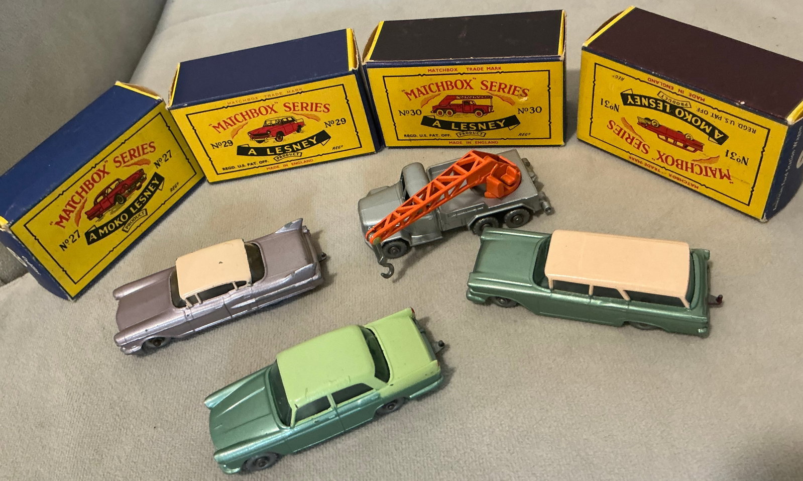 Moko Lesney Matchbox Collection With Original Boxes 1957 Made in England (1 of 6)