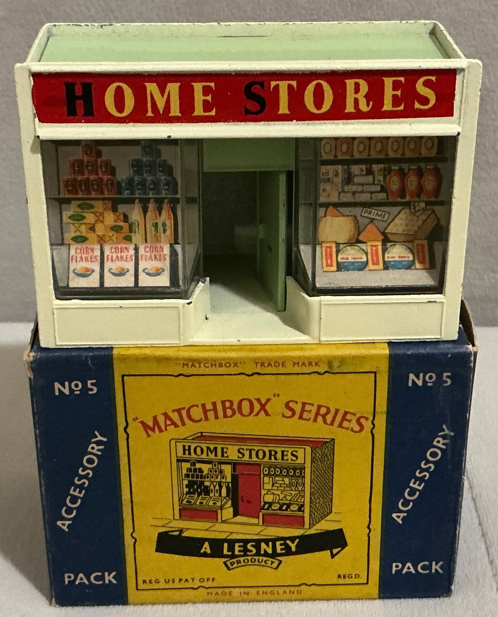 Lesney Matchbox Series No. 5 Home Stores Shop Accessory Pack With Original Box 1961 Made in England (1 of 6)