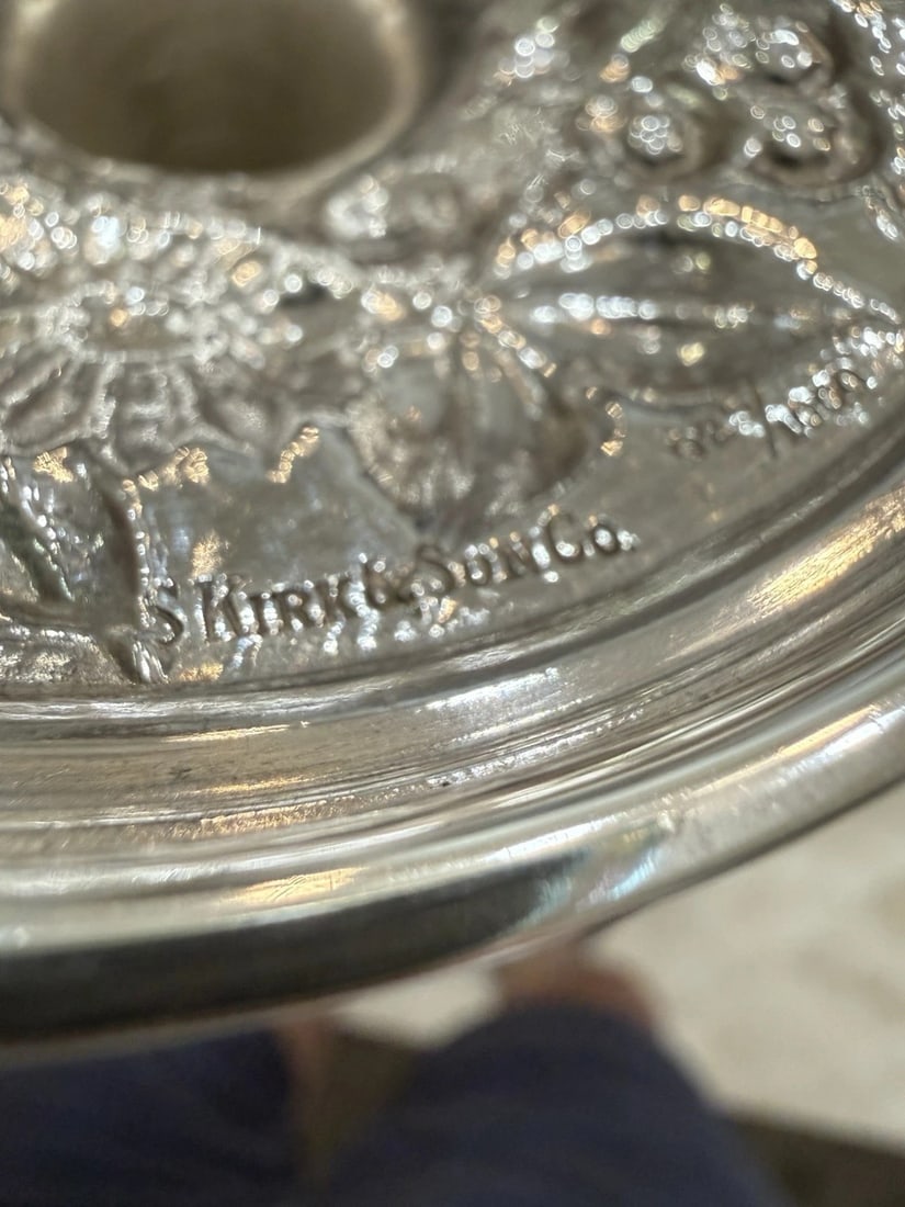 12 Early Kirk Repousse Sterling Silver Goblets Immaculate - 5