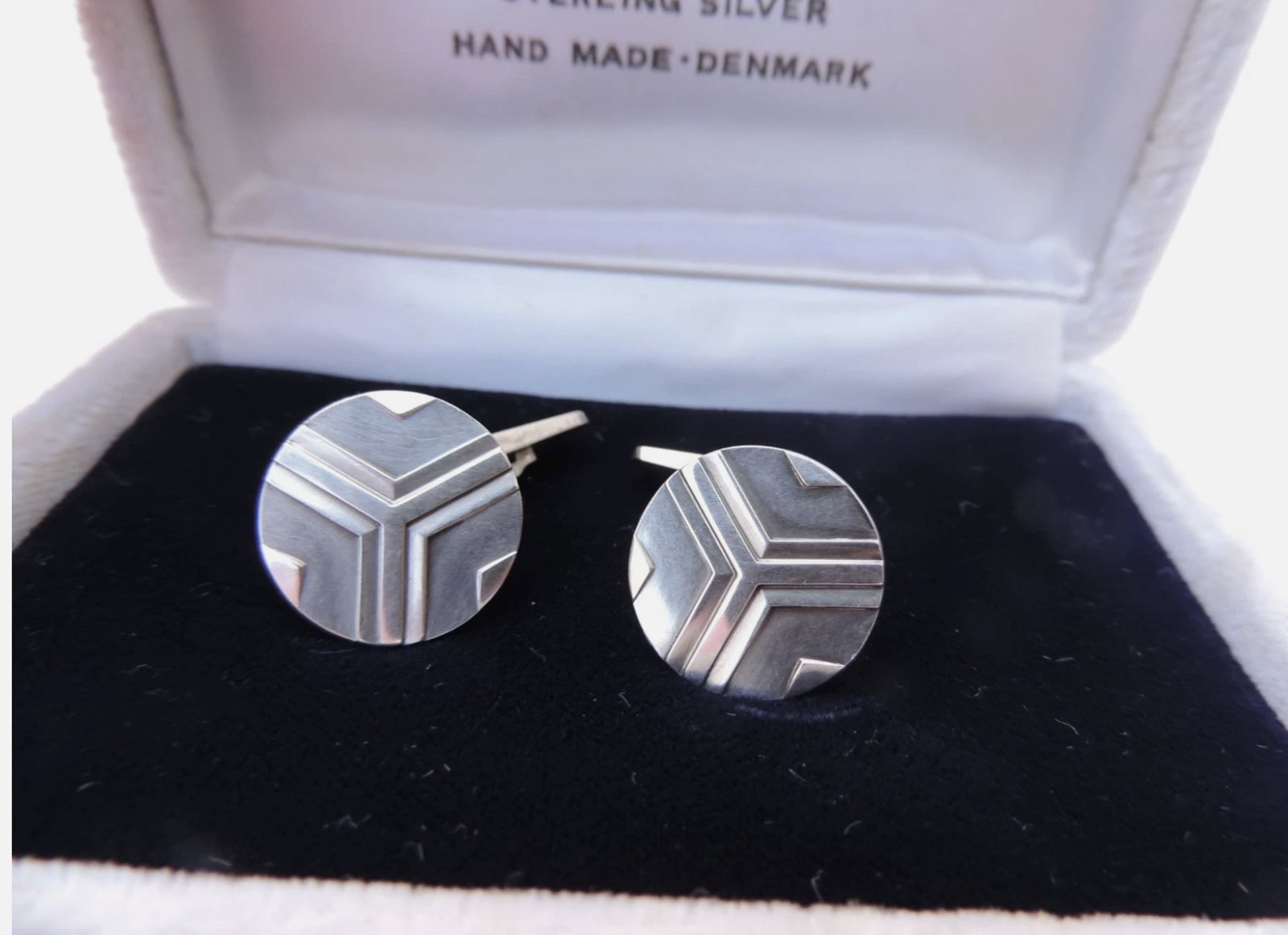 Georg Jensen Sterling Silver Cufflinks 60B In Orig Box (1 of 6)