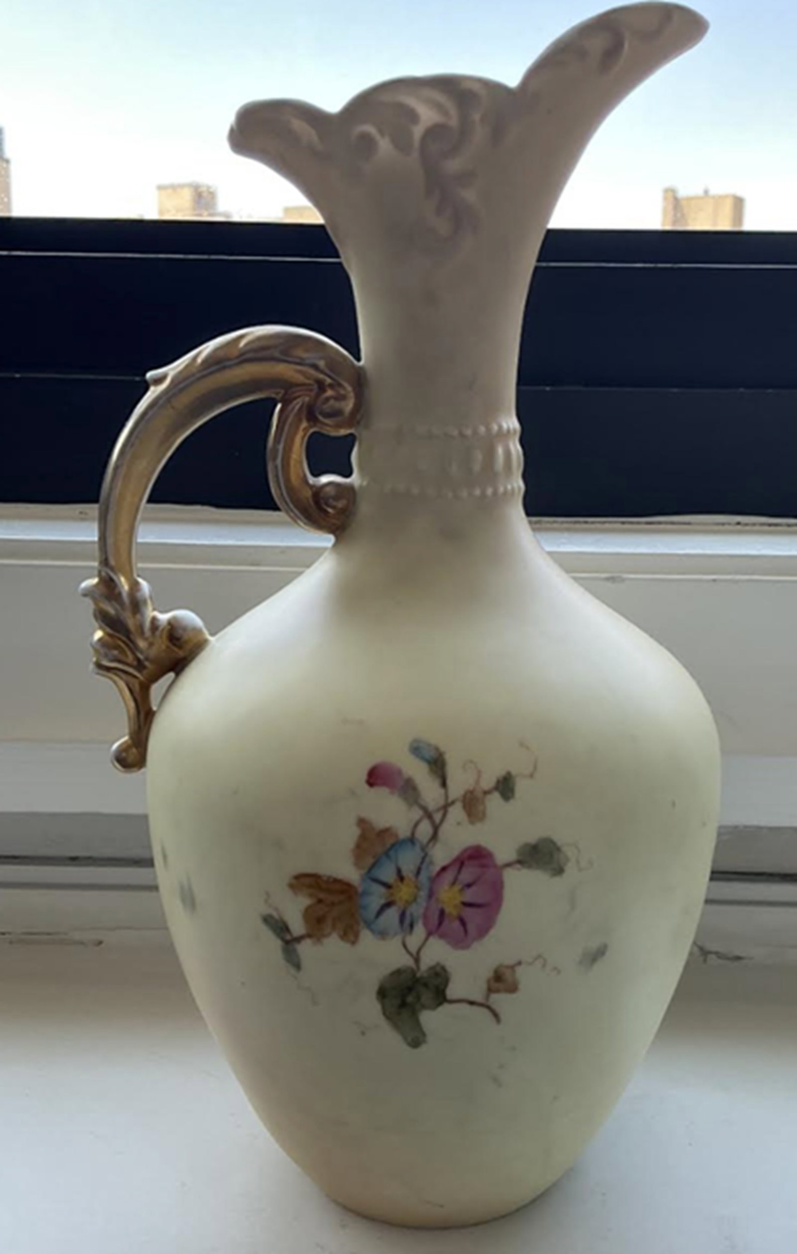German RW Rudolstadt Signed Porcelain Vase with a hand-painted floral design Made in Germany (1 of 5)