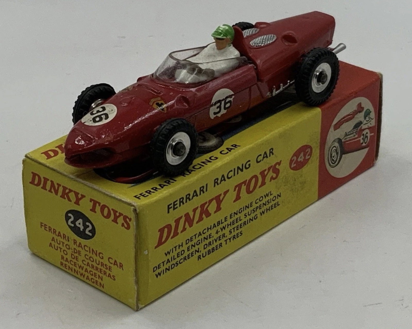 Dinky 242 Ferrari Racing Car In Original Box: Dinky 242 Ferrari Racing Car In Original Box