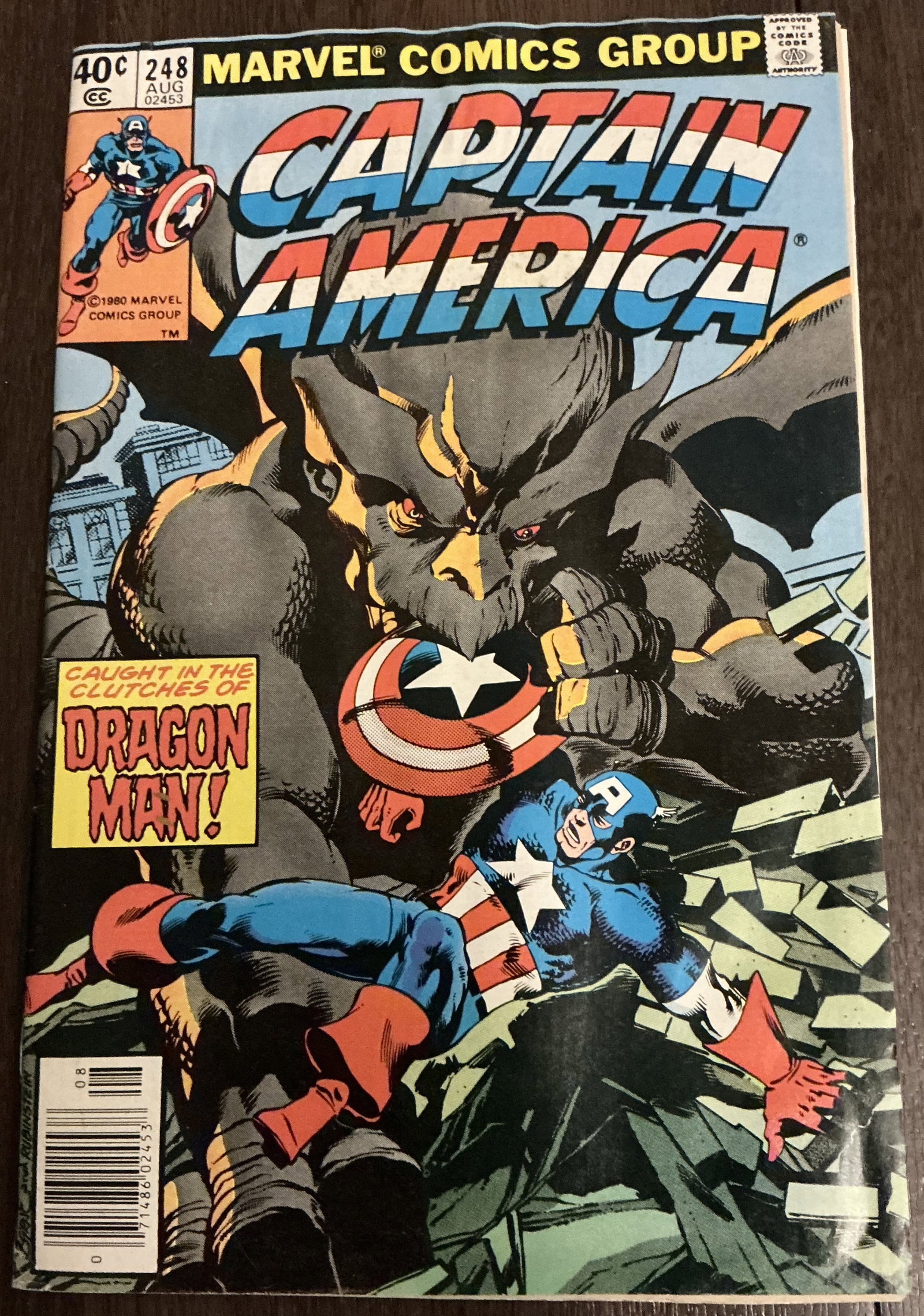 1980 Marvel Comics Captain America Dragon Man No. 248 (1 of 5)