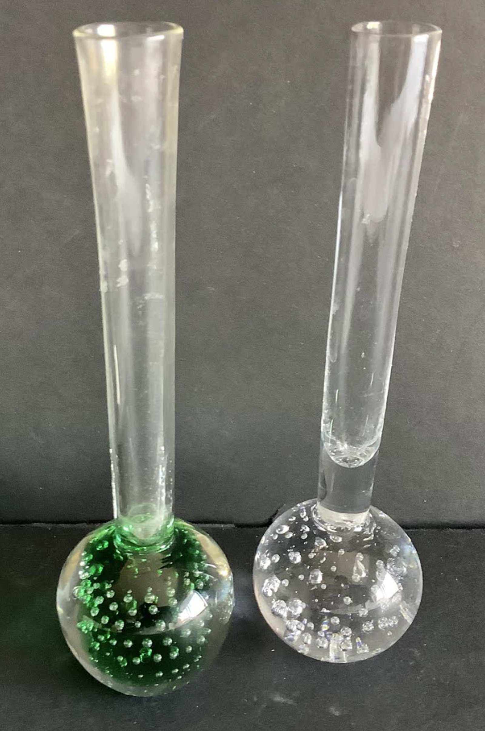 Ball Bubble Vase Emerald Green And Clear 2 (1 of 6)