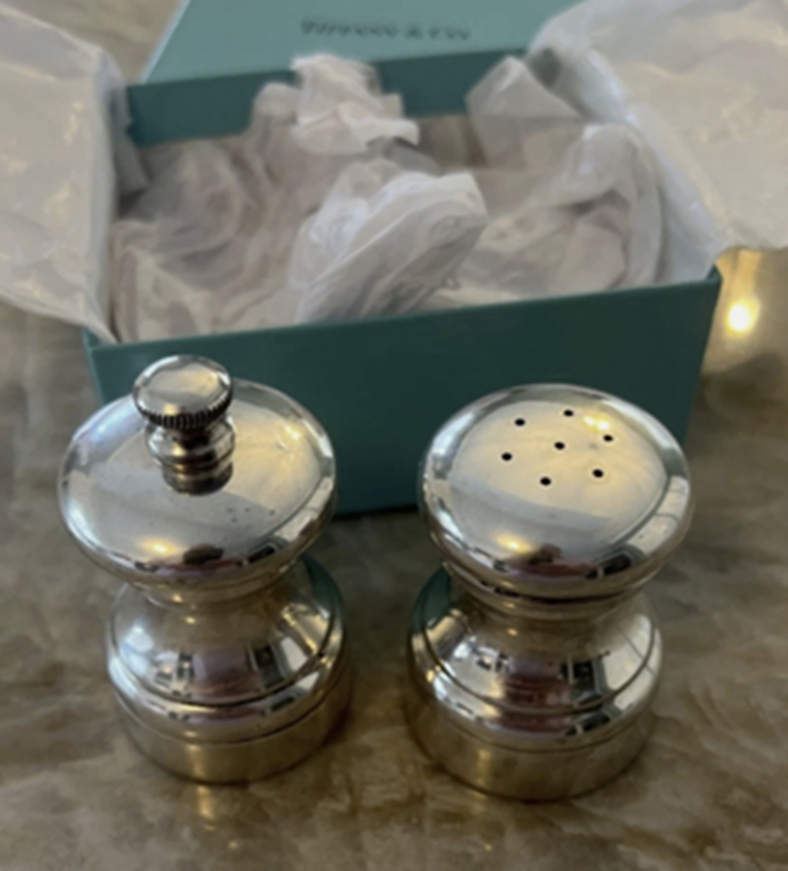 Tiffany & Co Sterling Silver Salt and Pepper Shaker With Box (1 of 4)