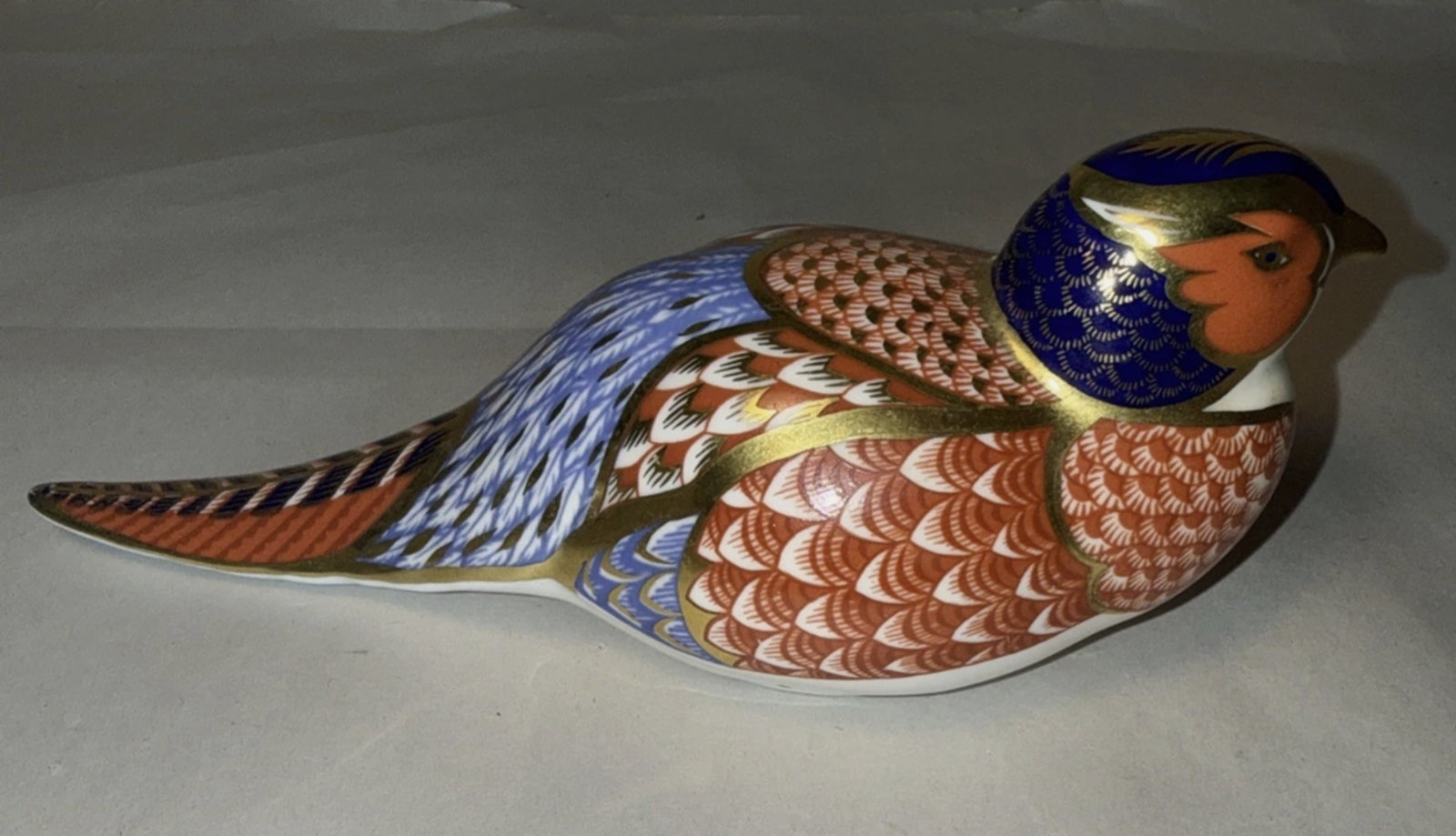 Royal Crown Derby Imari Porcelain Pheasant Bird Figurine With 22k Gold Accents (1 of 4)