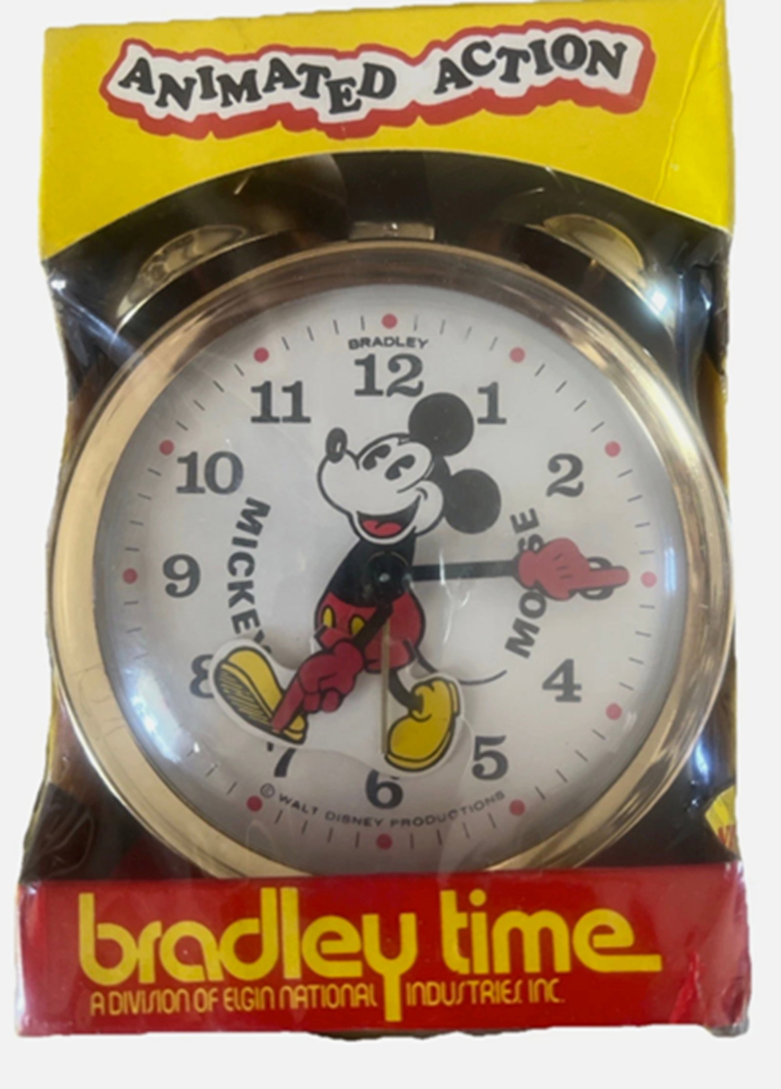 Walt Disney Bradley Mickey Mouse Animated Alarm Clock NEW In Box (1 of 4)