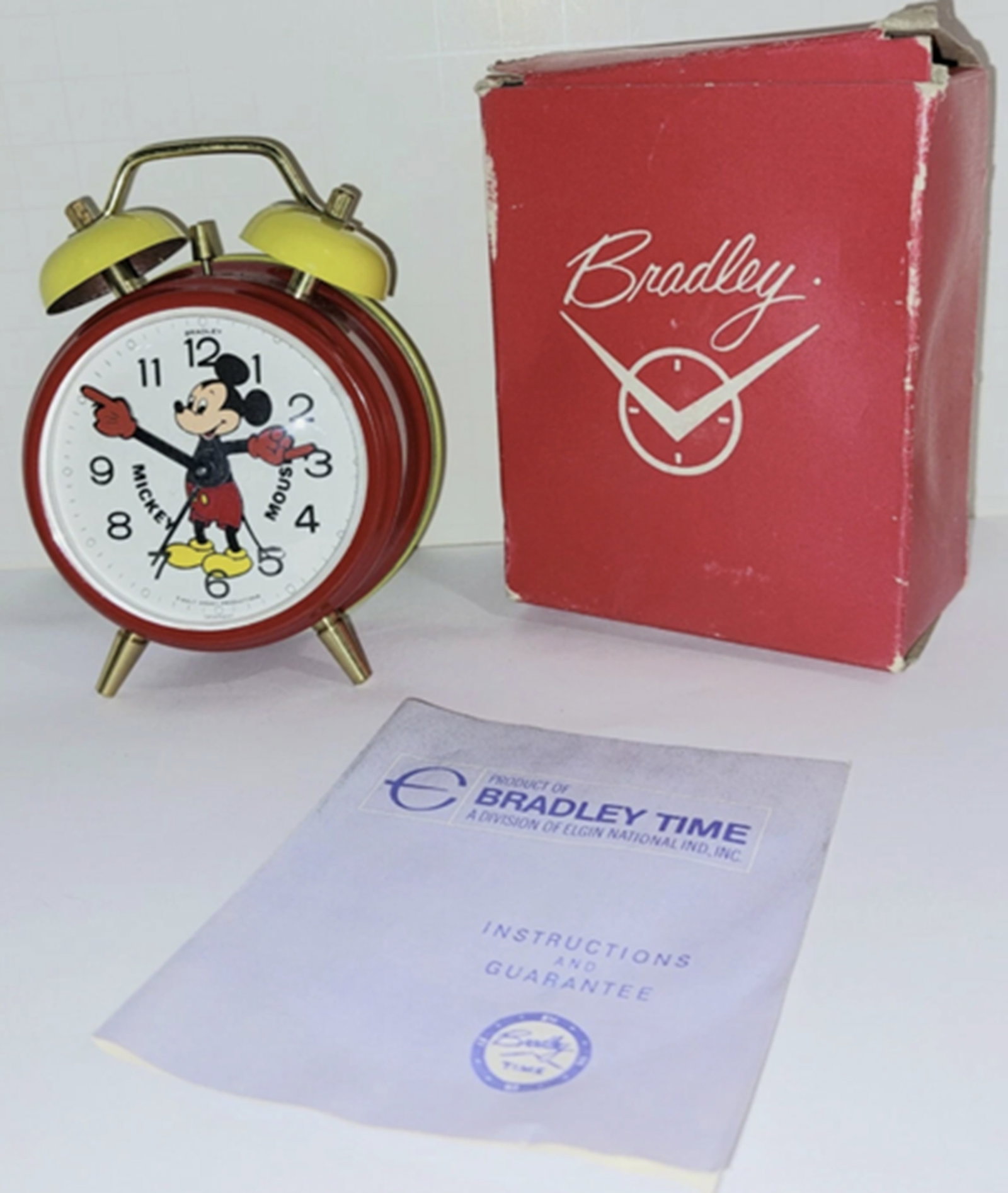 Walt Disney Bradley Mickey Mouse Animated Alarm Clock NEW In Box Walt Disney (1 of 2)