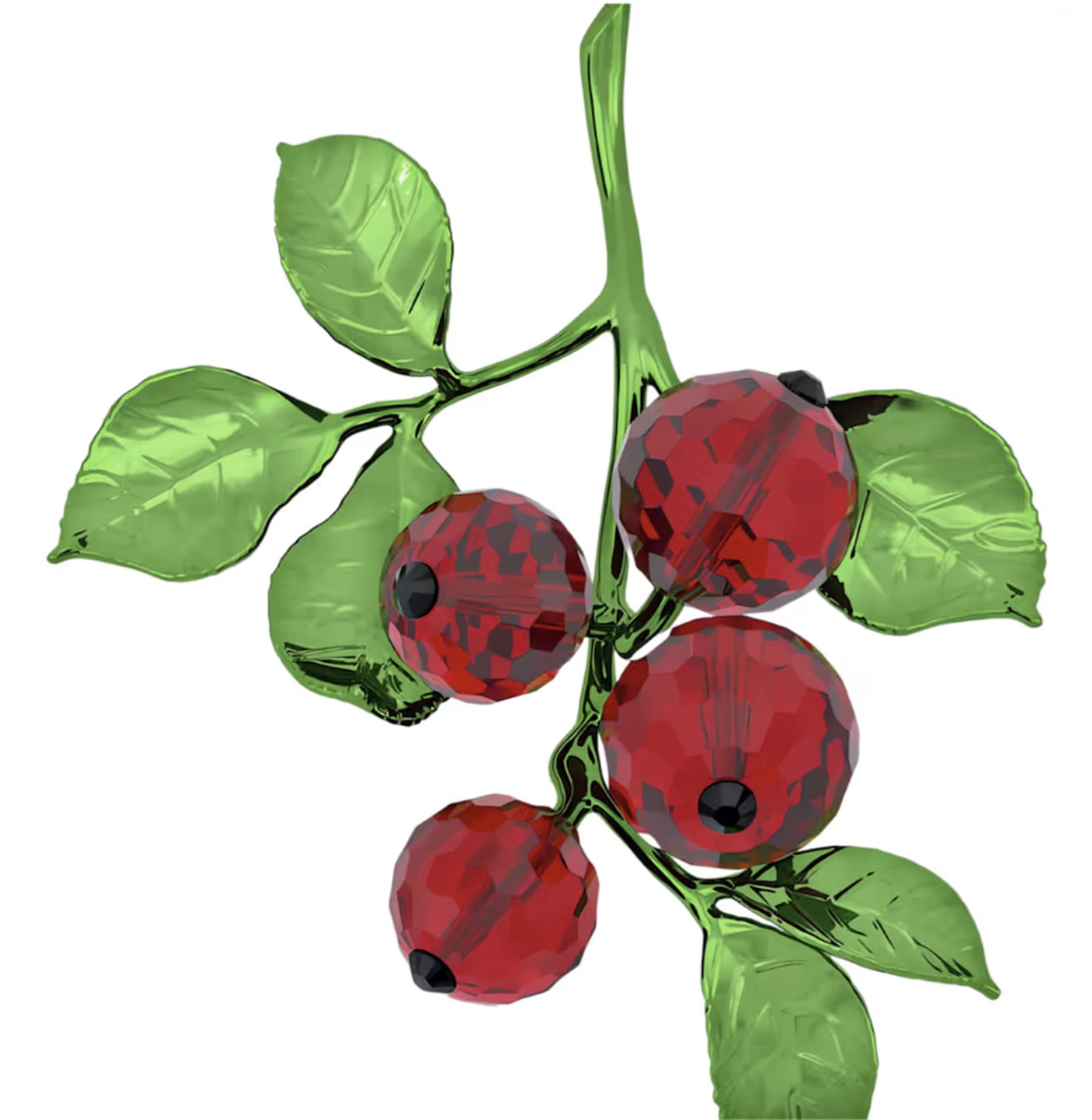 Swarovski Signed CRYSTAL CHERRY IDYLLIA RED BERRIES WITH BOX NEW: Swarovski Signed CRYSTAL CHERRY IDYLLIA RED BERRIES WITH BOX NEW. Measures approx 1 1/8 x 2 1/4 x 2 3/4 inch Designer: Rudolf SchwermaNEW BOX NO CHIPS OR CRACKS