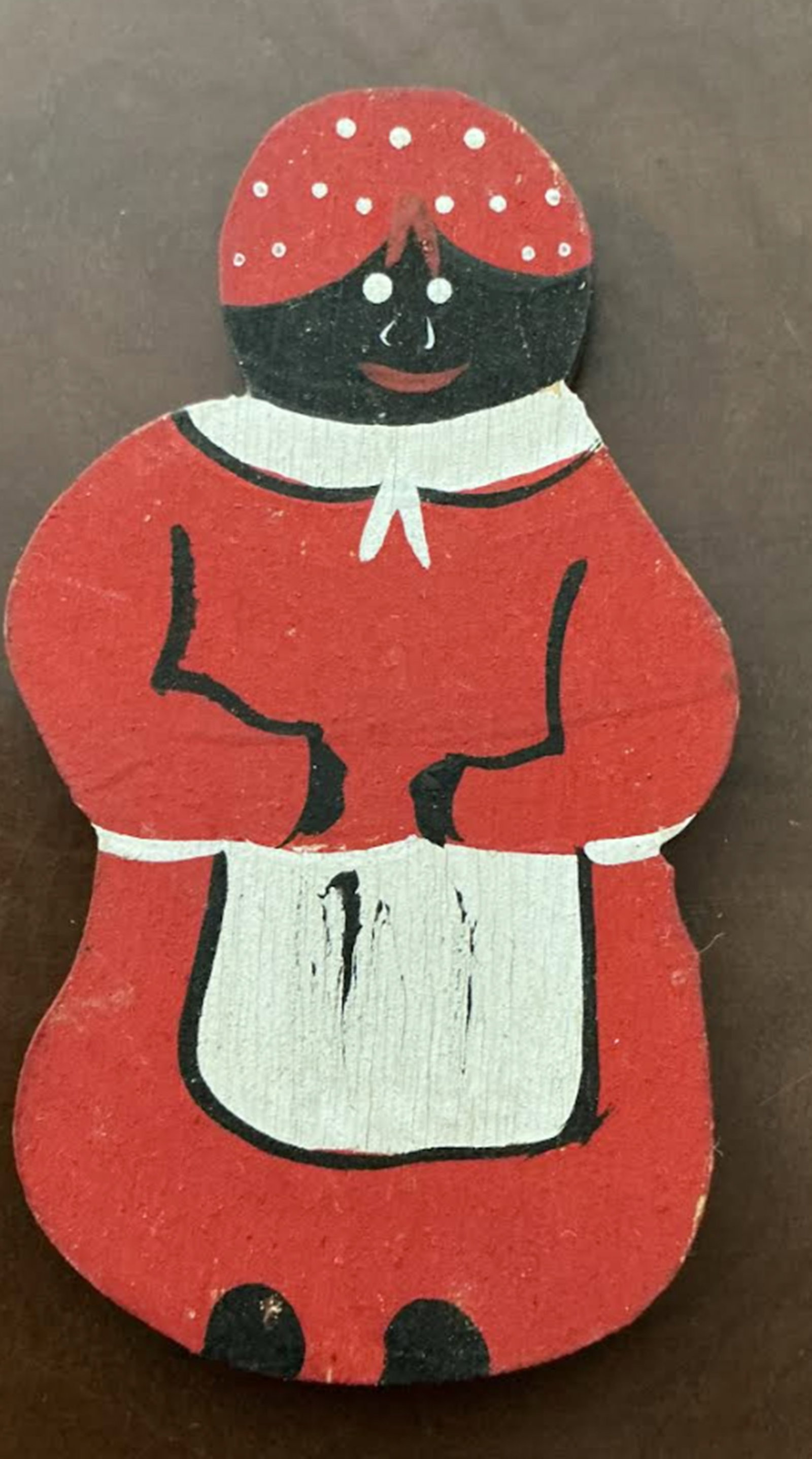 Black Americana Era Aunt Jemima Woode Figurine Magnet (1 of 3)
