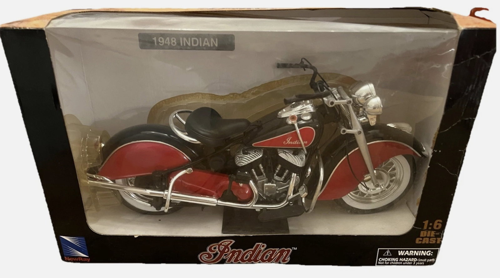 Indian Motorcycle Diecast Model 1948 With box 16 inches long (1 of 6)