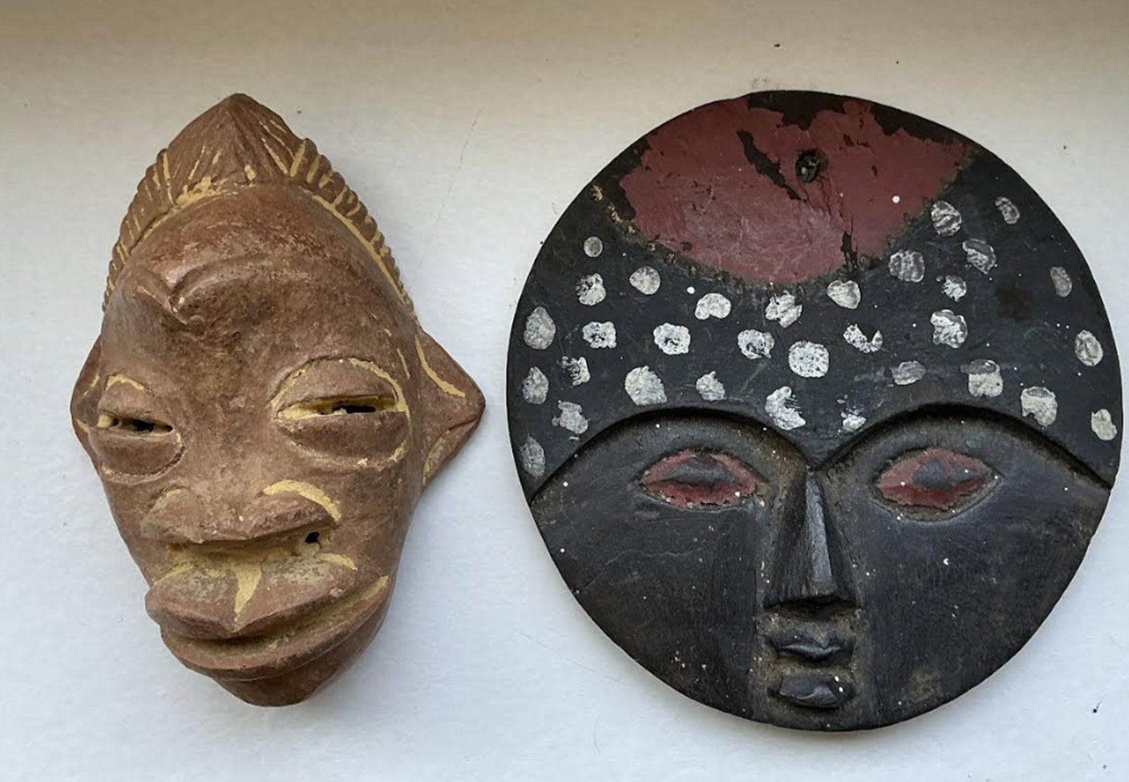 Mask figurine collectible set of 2 (1 of 5)