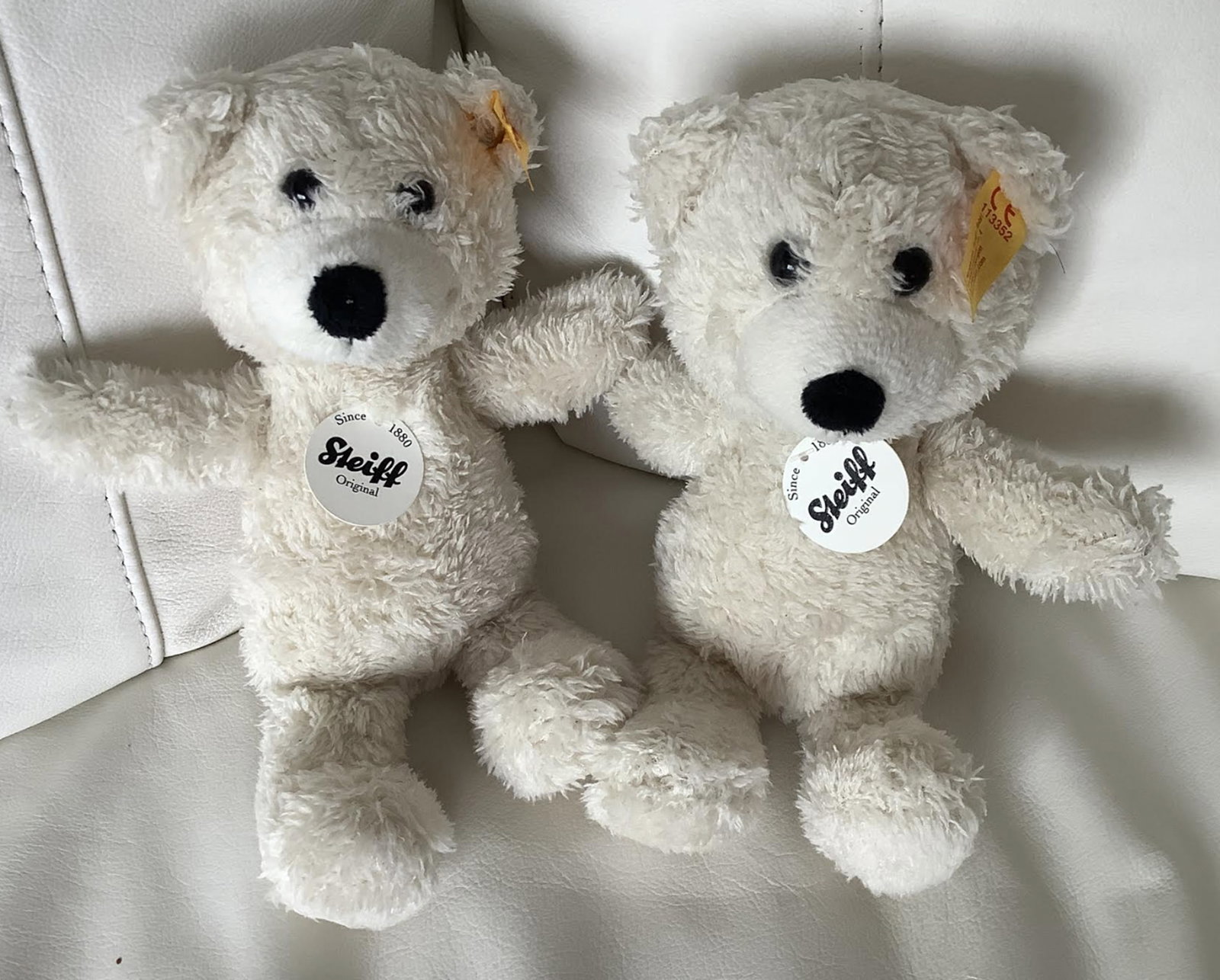 Steiff Pair of Stuffed Bear Figurines Made in Germany 9 inches tall (1 of 7)