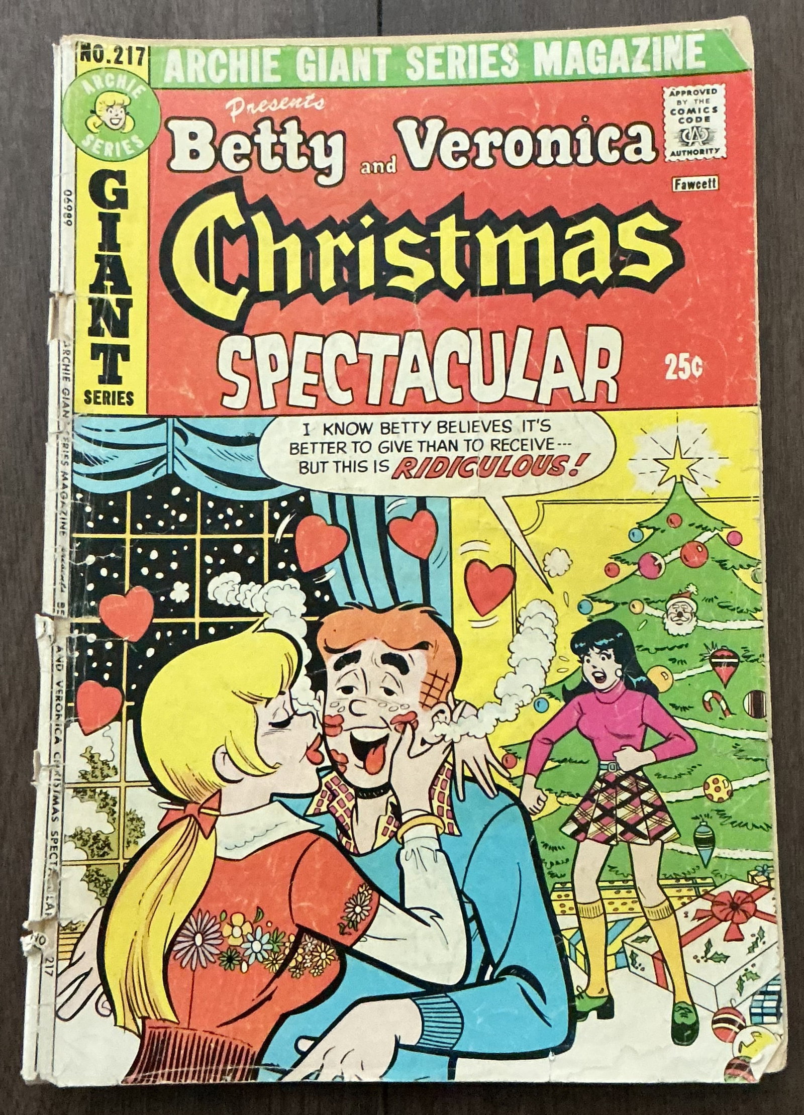 Archie Series 1974 Betty and Veronica Christmas Spectacular No. 217 (1 of 4)