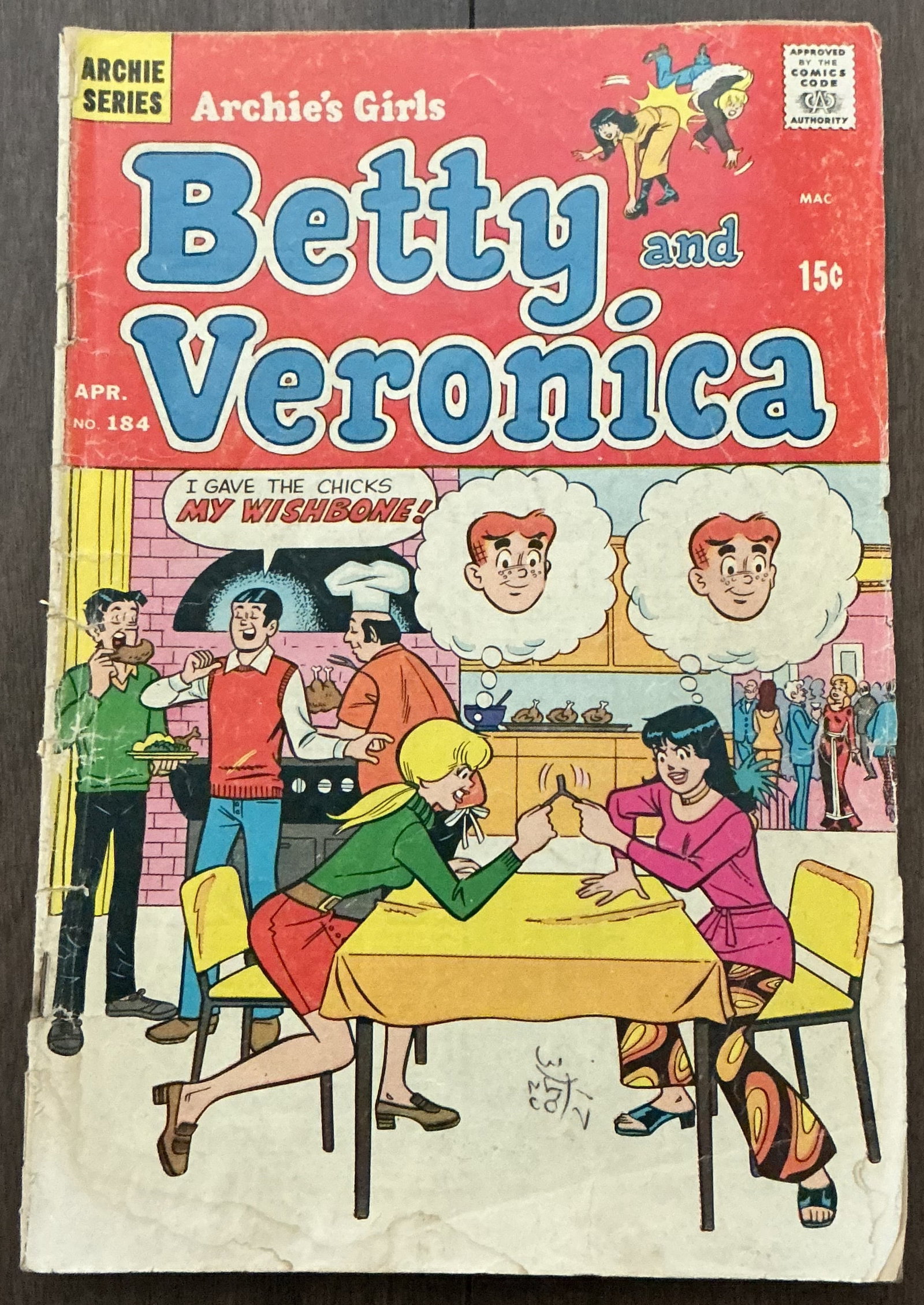 Archies Series 1971 Archie’s Girls Betty and Veronica No. 184: Archie’s Girls Betty and Veronica No. 184 is a vintage Archie Comics issue featuring the iconic Riverdale duo Betty Cooper and Veronica Lodge. Published during the classic Silver/Bronze Age era of A