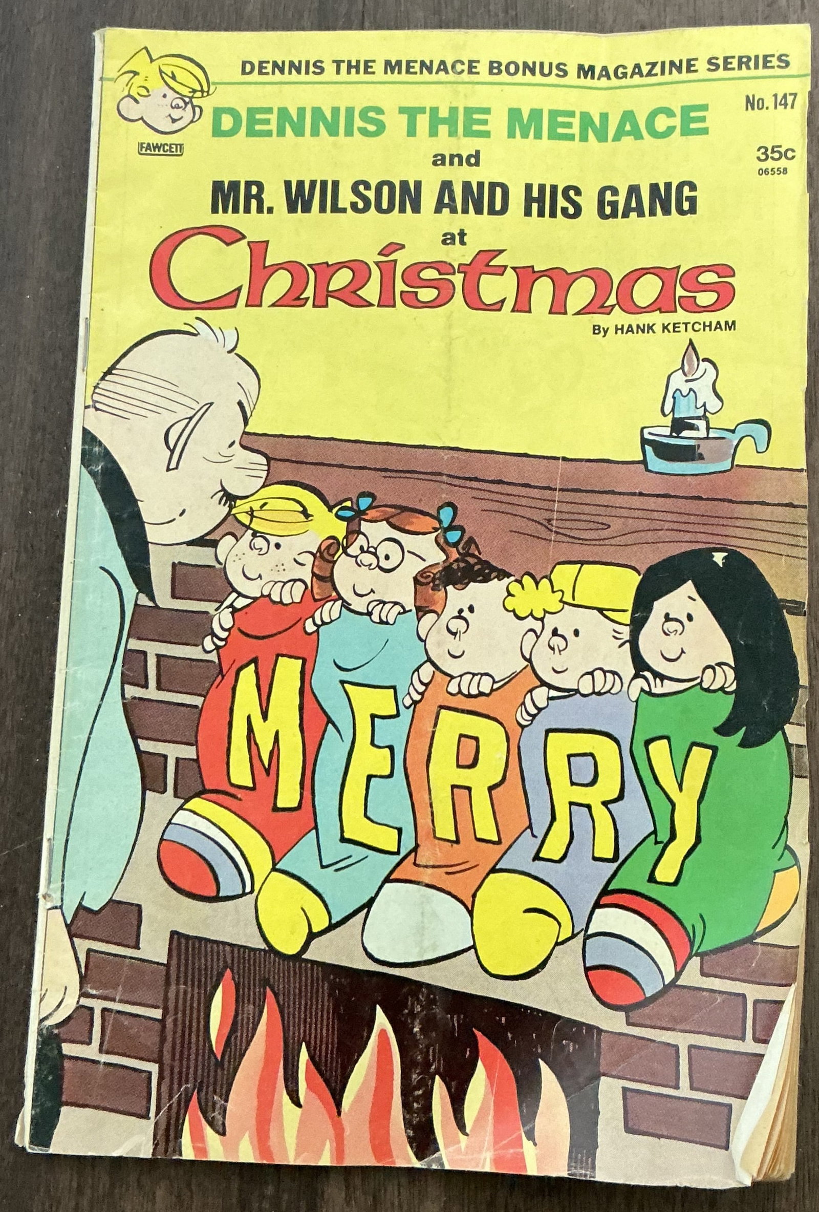 Dennis the Menace and Mr. Wilson and His Gang at Christmas No. 147 By Hank Ketcham 1975 (1 of 4)