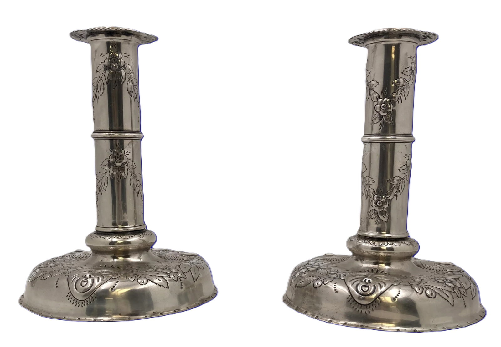 Pair of Gorham Sterling Silver Candlesticks with Circus Heads (1 of 6)