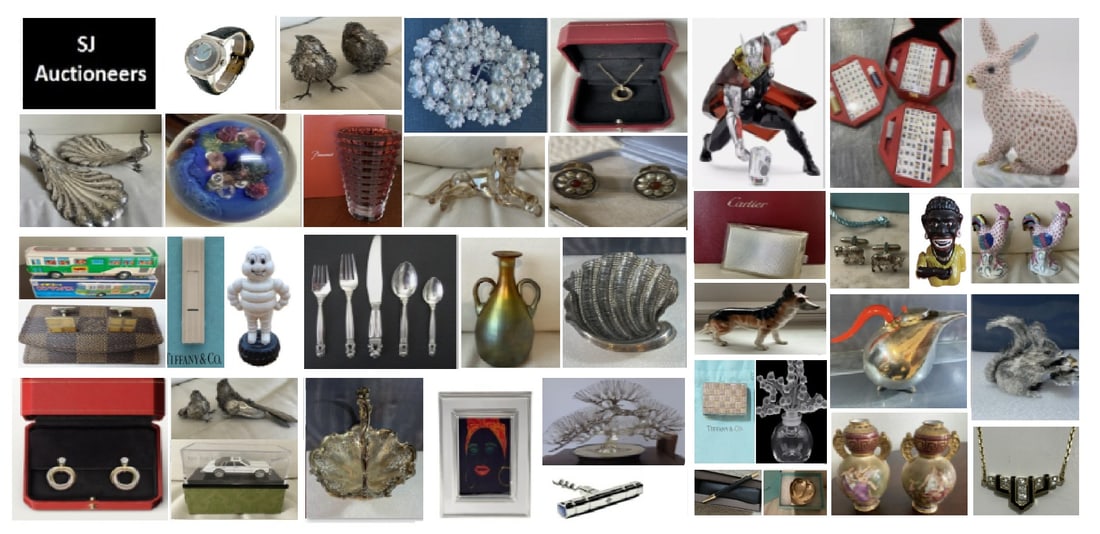 BIDDING IS OPEN: Estate Silverware,Jewelry, Decor,Scarves,Toys catalogue