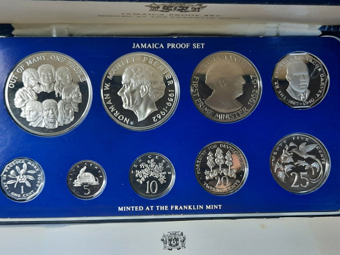 1978 Jamaica Proof coin BU Set with Box Certificate (1 of 5)