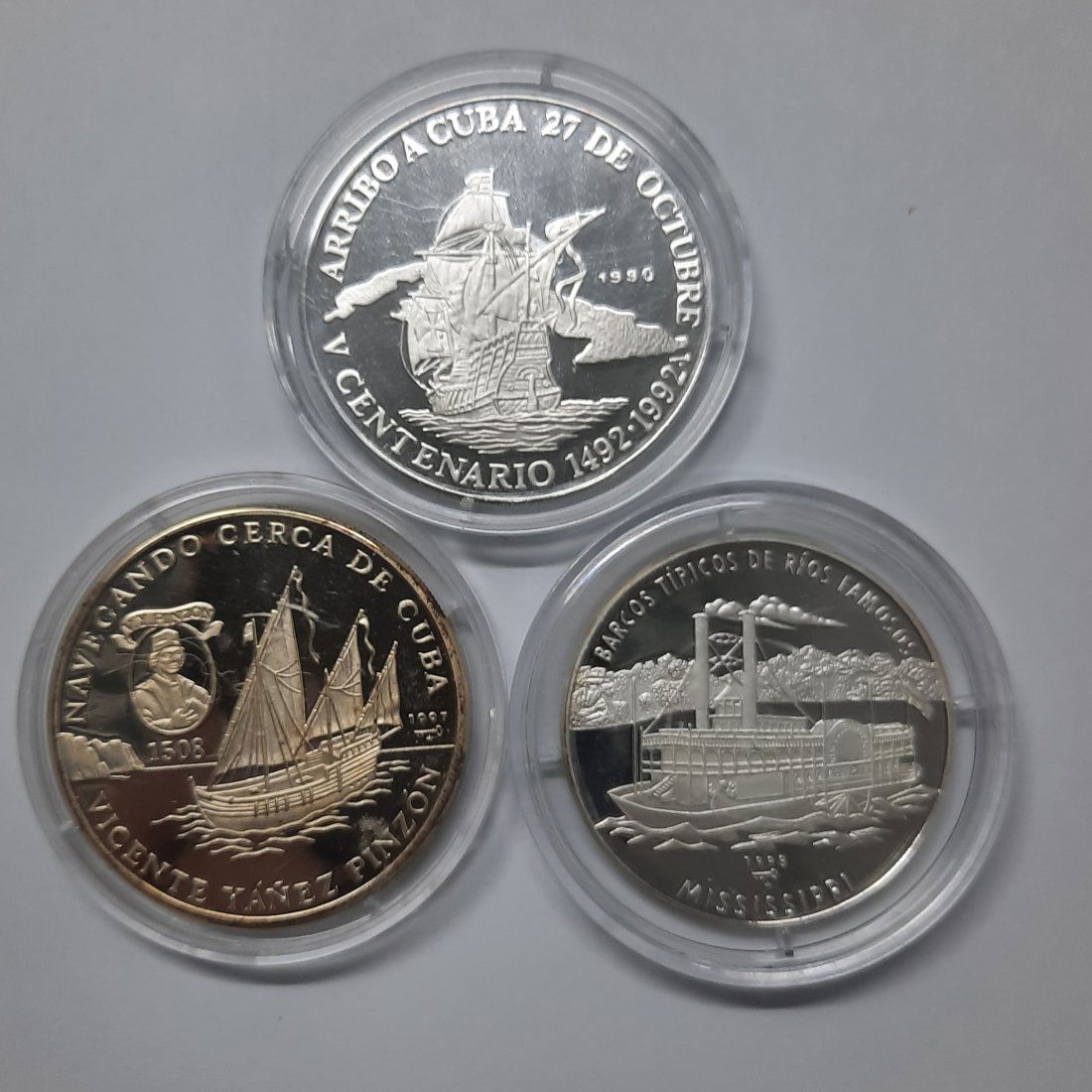 Cuba, 10 Pesos, Anniversary silver coin set of 3 (1 of 2)