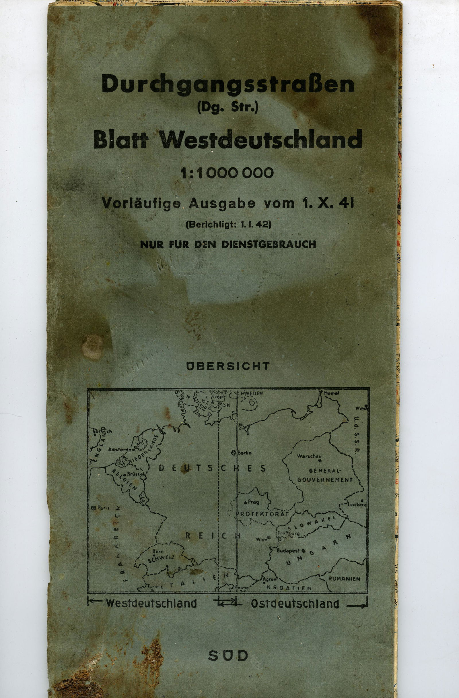 Ordnance survey map, East and West Germany. Carte dâ€™etat-major, Allemagne de lâ€™Est et Ouest. (1 of 3)