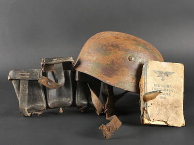 Casque du parachutiste Geistlich. Paratrooper Geistlich s helmet.
