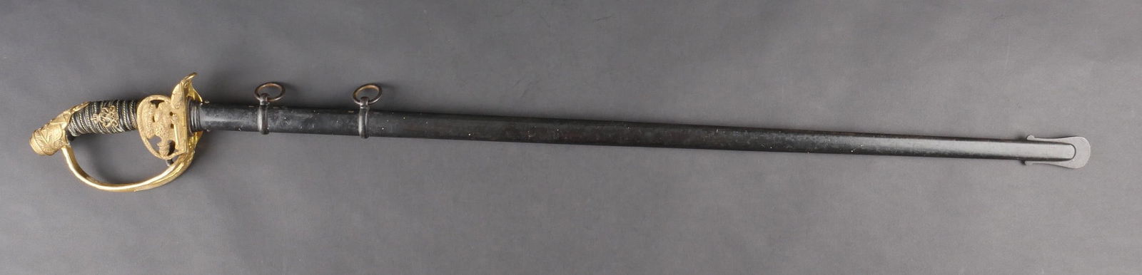 Sabre de luxe dofficier dinfanterie allemand  lame damas cadeau a lofficier noble von Borries. (1 of 20)