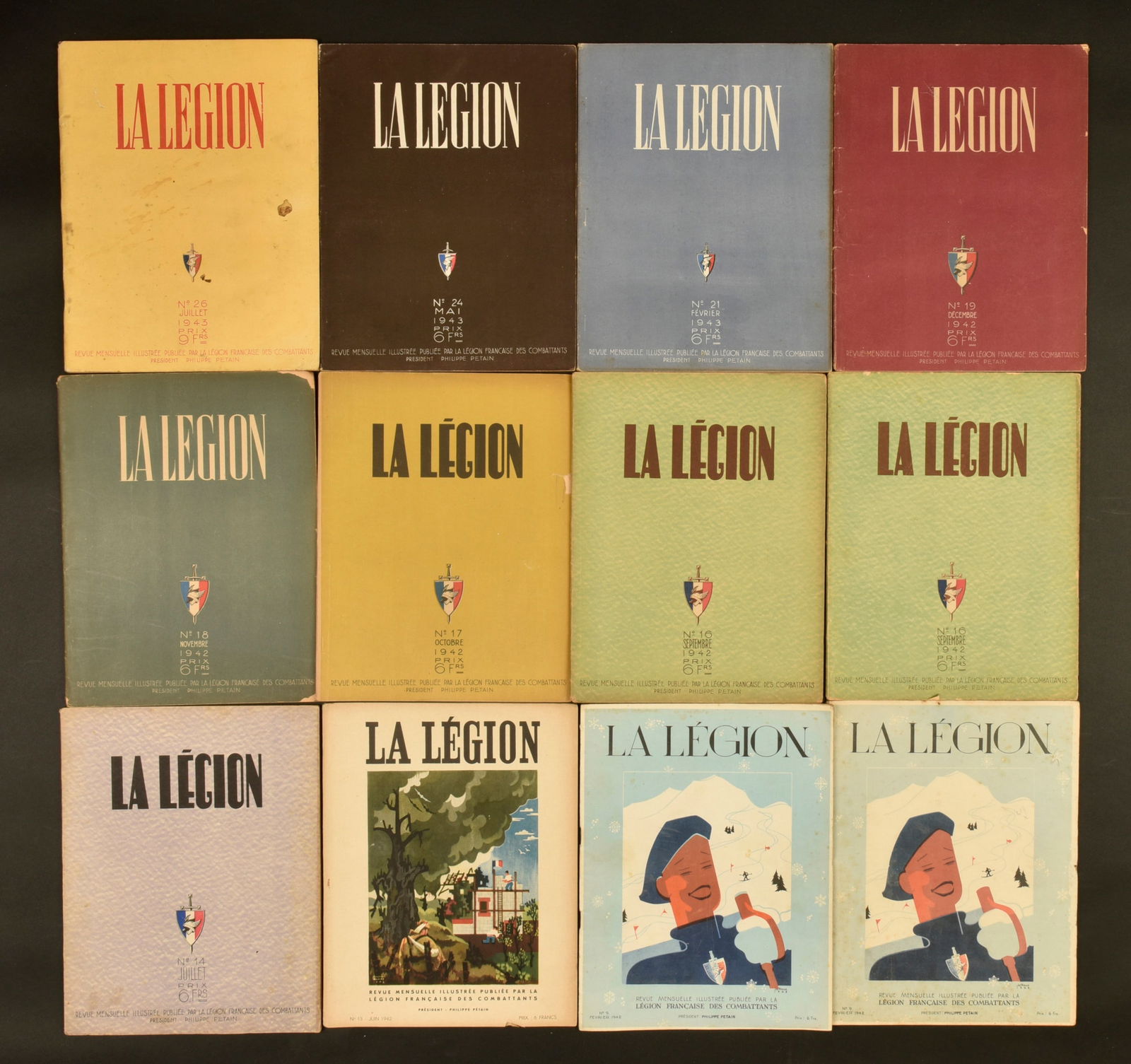 Un lot de revues de la Legion francaise des combattants. A lot of magazines from the French Legion (1 of 1)