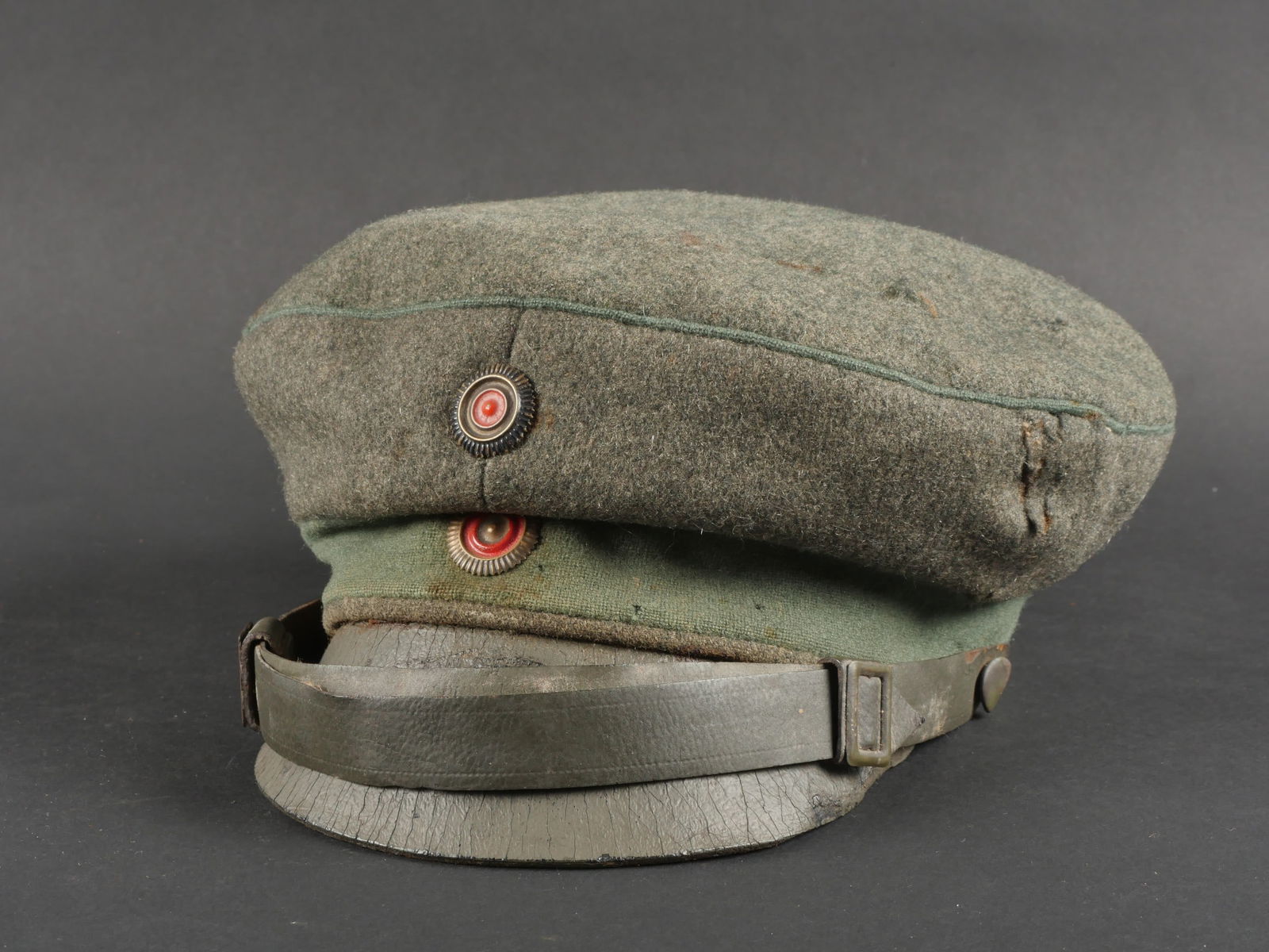 Casquette Badoise Dienstmutze M1917 feldgrau. Baden Dienstmutze M1917 Field-Grey Cap (1 of 14)