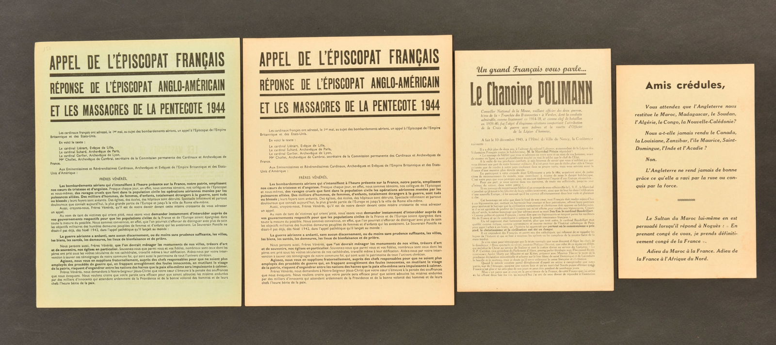ensembles de tracts et de documents de propagande. Collection of leaflets and propaganda documents (1 of 2)