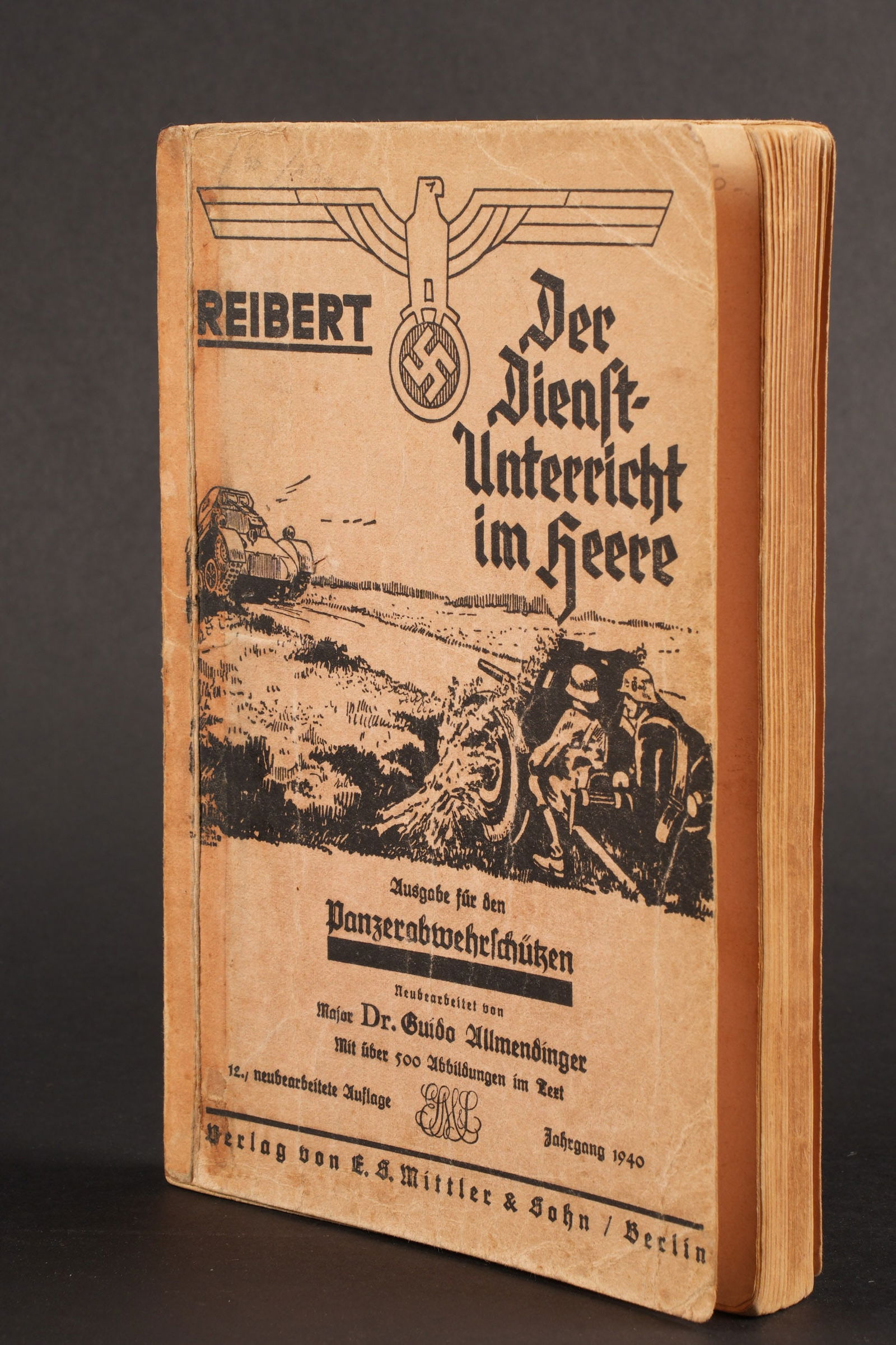 Reibert artillerie. German artillery booklet. (1 of 12)