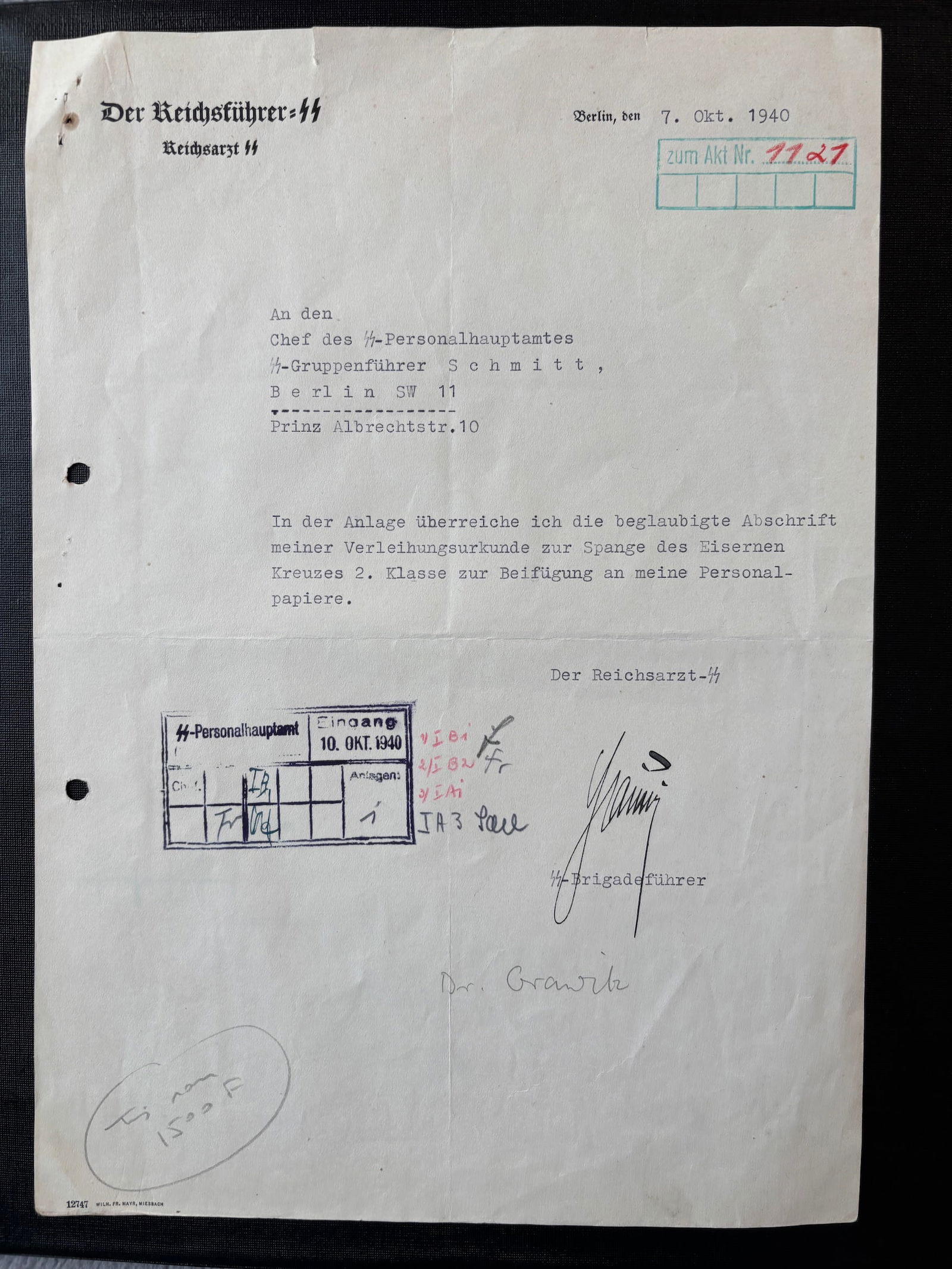 SS Reichsartz Grawitz. (1 of 1)