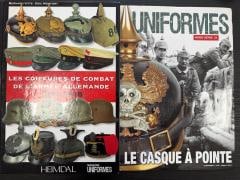 Ouvrages sur les casques a pointe. Books on pickelhaube helmets: Livres sur casques a pointe et coiffures imperiales allemandes. Indispensable pour completer les 2 tomes du Larcade, le livre sur les coiffures de combat de l armee allemande 1914-1918 par Bernard Vit